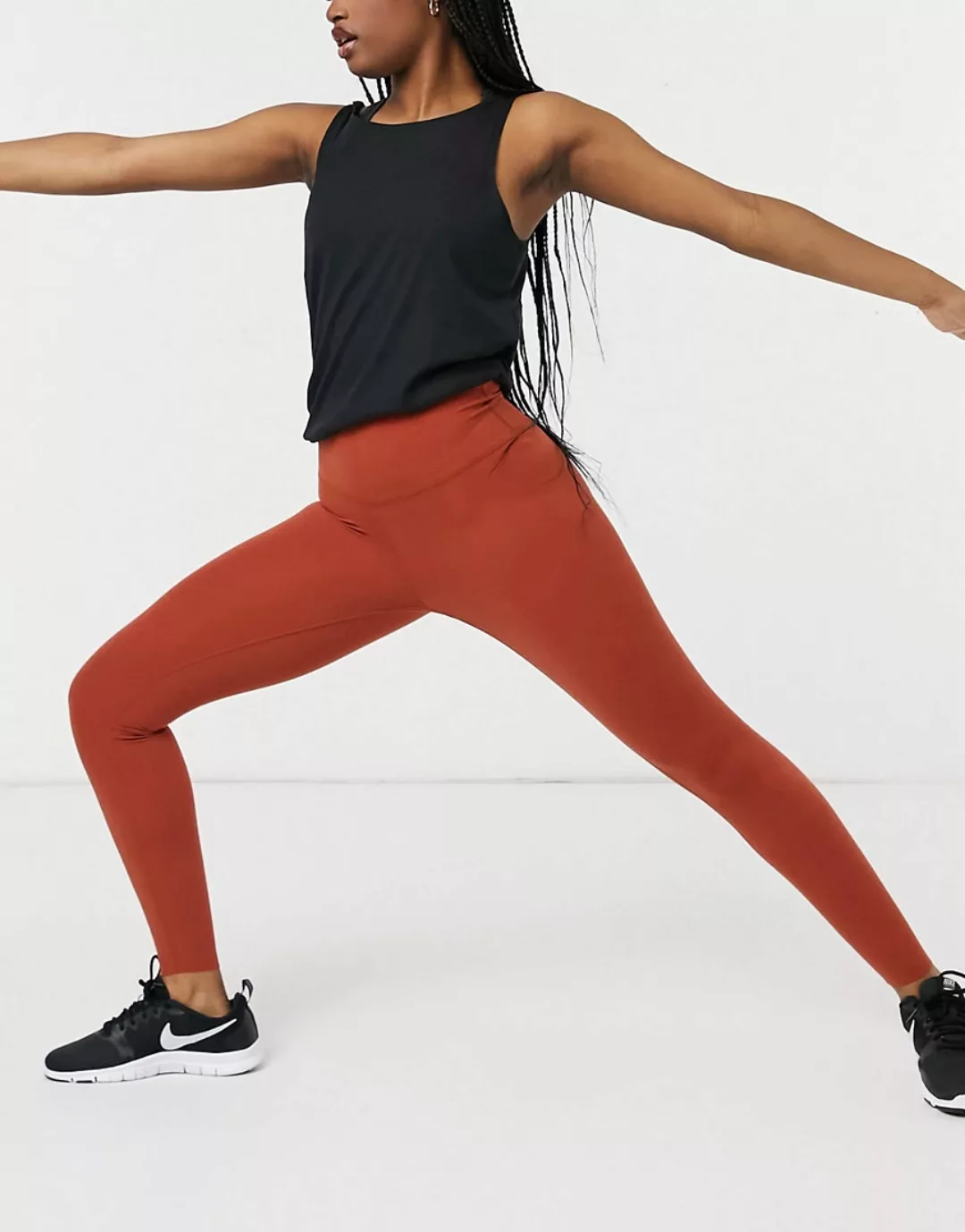 Nike Yoga – Luxe – 7/8-Leggings in Rostorange günstig online kaufen