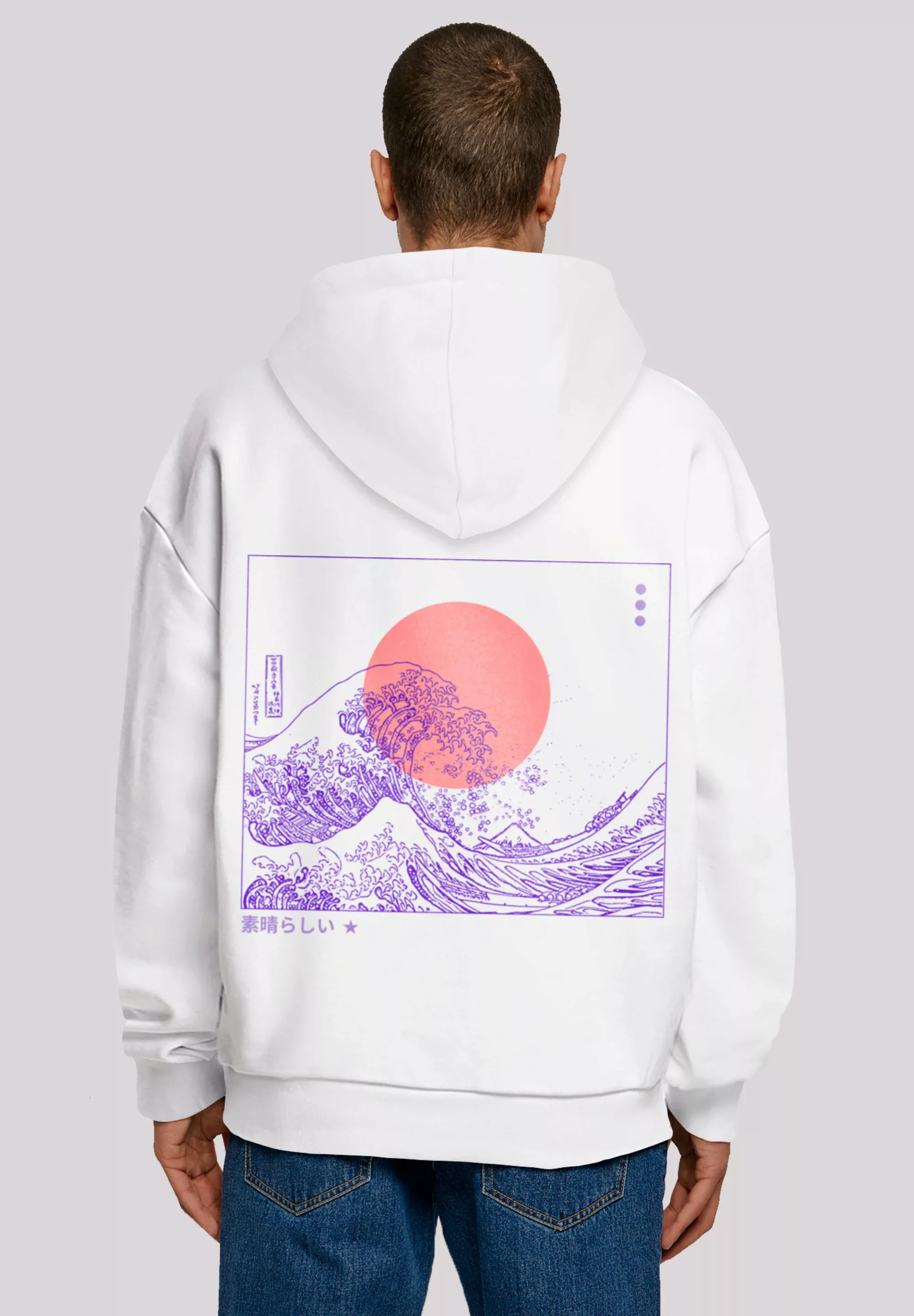 F4NT4STIC Kapuzenpullover "Kanagawa Welle Japan", Print günstig online kaufen