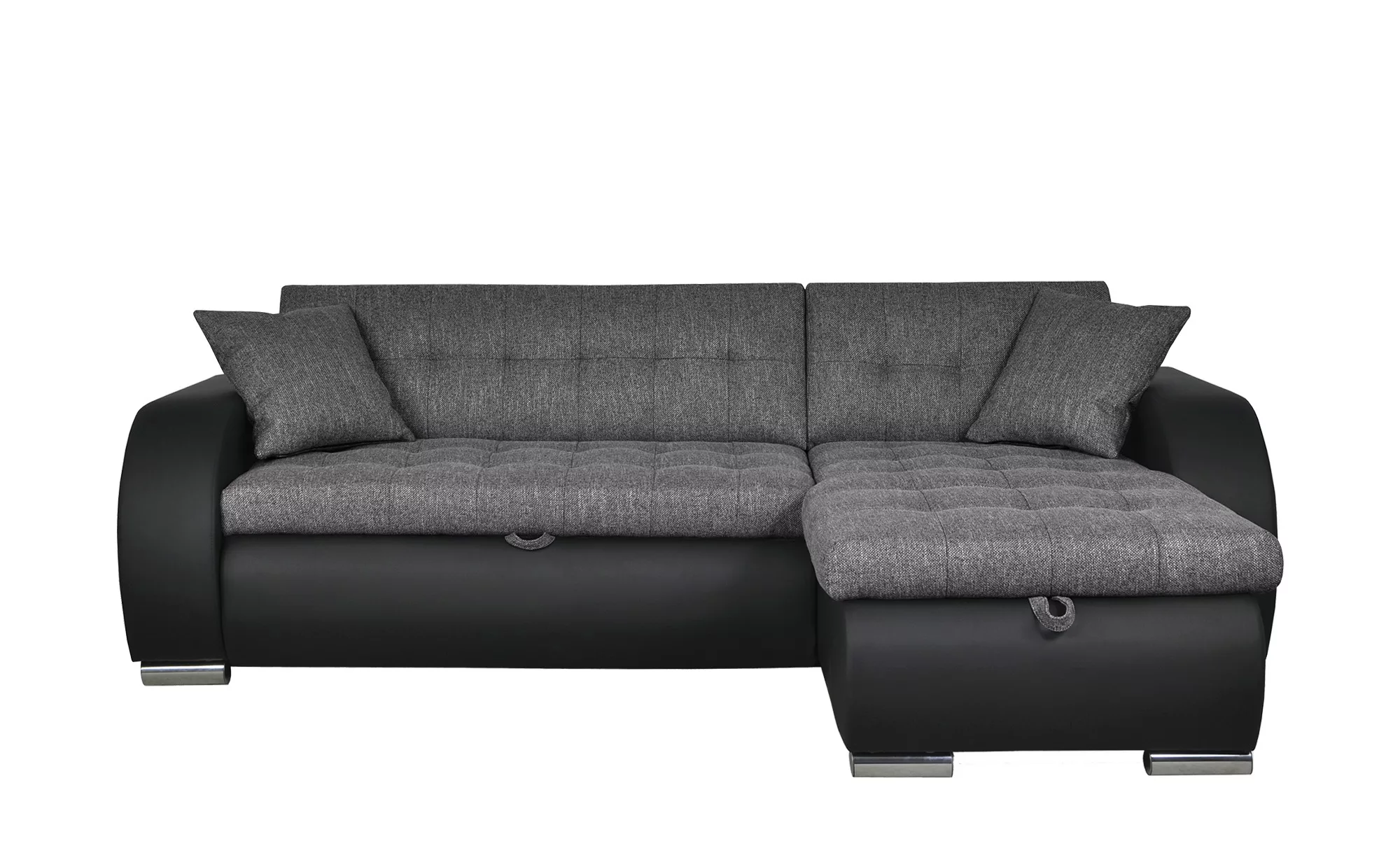 Ecksofa - schwarz - 242 cm - 80 cm - 161 cm - Polstermöbel > Sofas > Ecksof günstig online kaufen