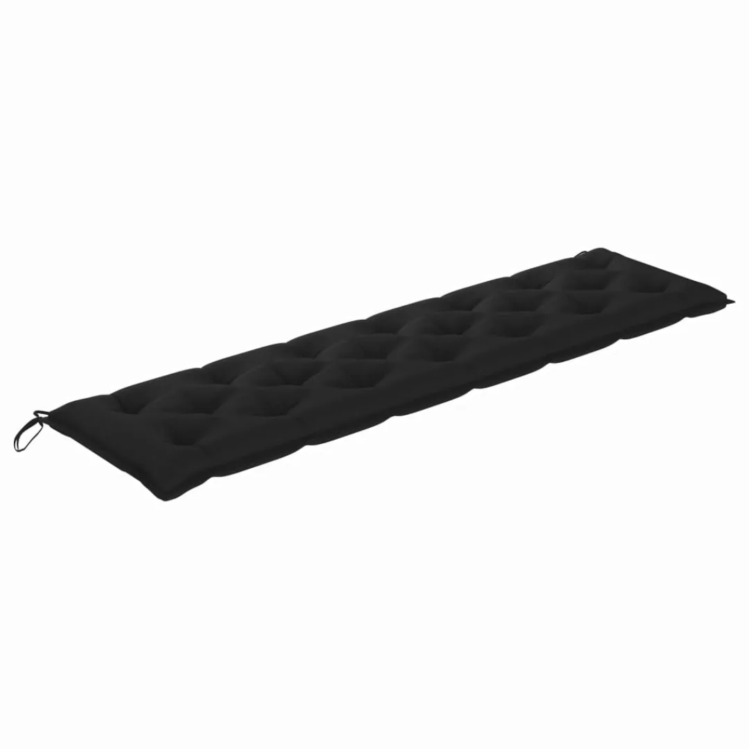 Gartenbank-auflage Schwarz 200x50x7 Cm Stoff günstig online kaufen