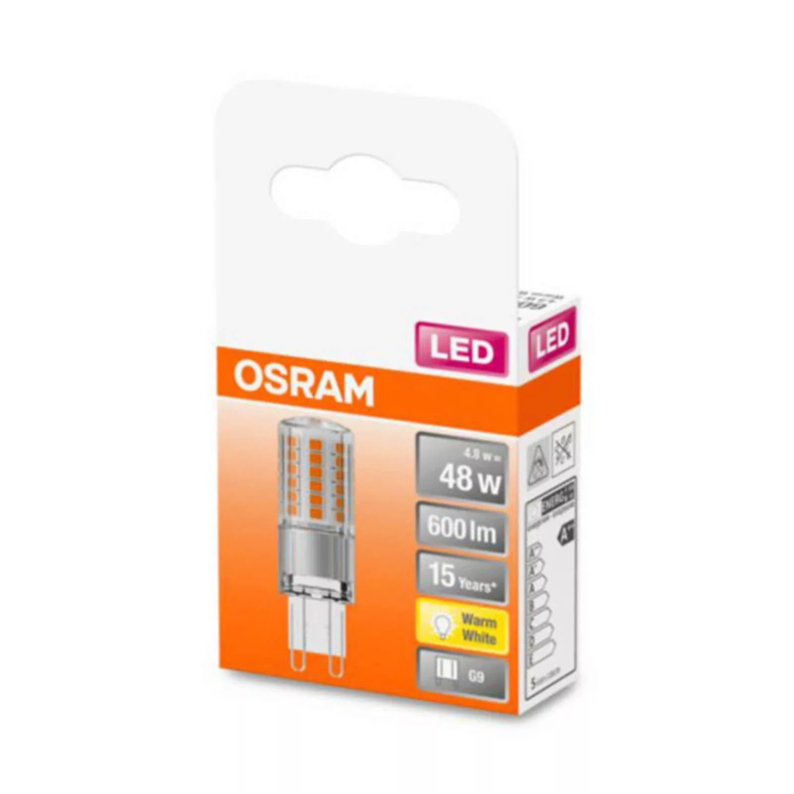 Osram LED-Leuchtmittel G9 4,8 W Warmweiß 600 lm EEK: E 5,9 x 1,8 cm (H x Ø) günstig online kaufen