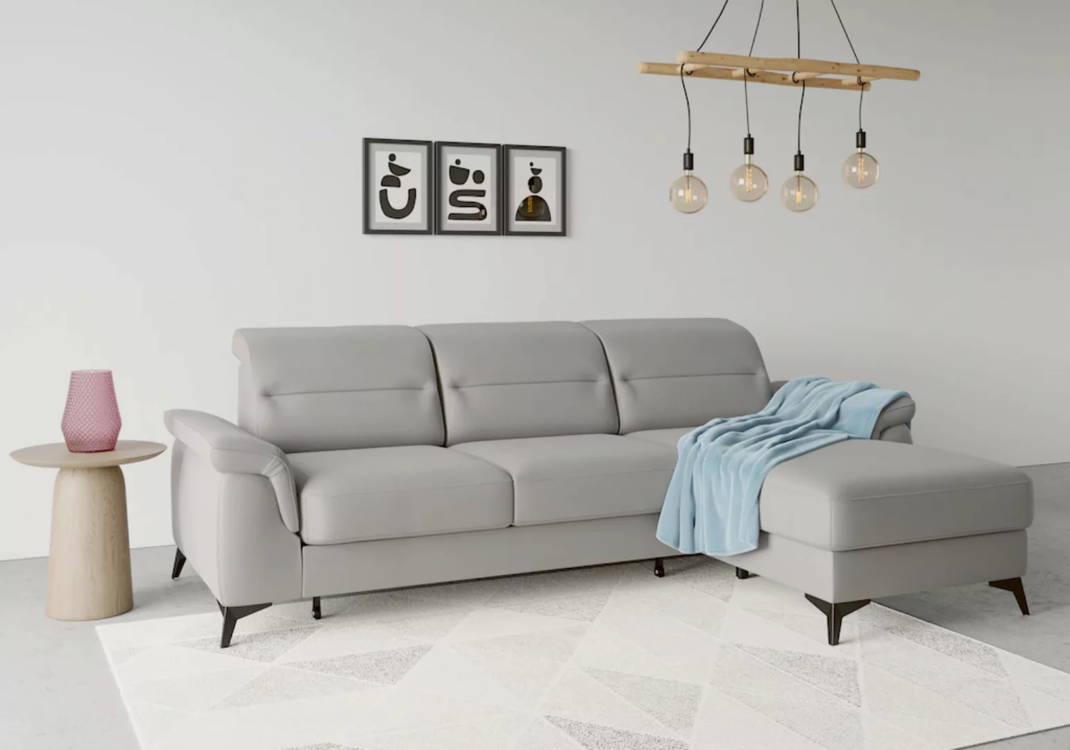 sit&more Ecksofa "Sinatra L-Form", mit Recamiere, optional mit Kopfteilvers günstig online kaufen