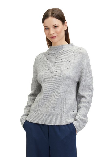 Betty&Co Strickpullover Betty & Co Strickpullover mit Perlen (1-tlg) Perlen günstig online kaufen