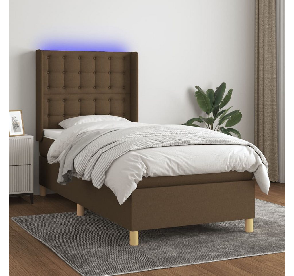 vidaXL Boxspringbett Bett Boxspringbett mit Matratze und LED Stoff (90 x 19 günstig online kaufen