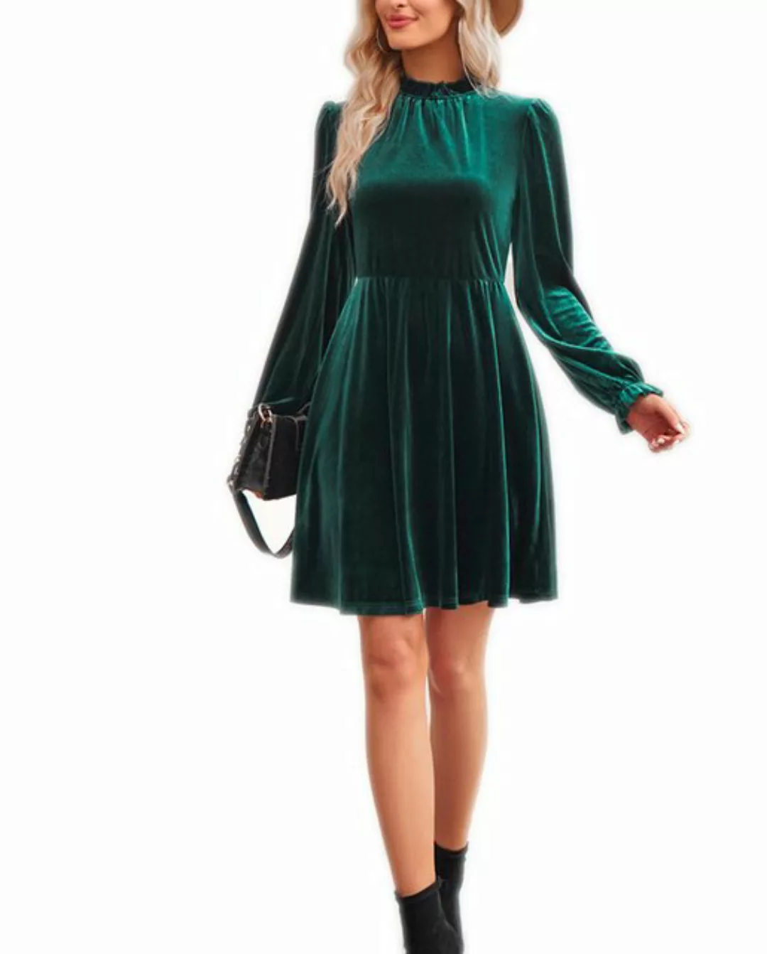 KIKI A-Linien-Kleid Enges A-Linien-Weihnachtskleid für Damen mit hoher Tail günstig online kaufen