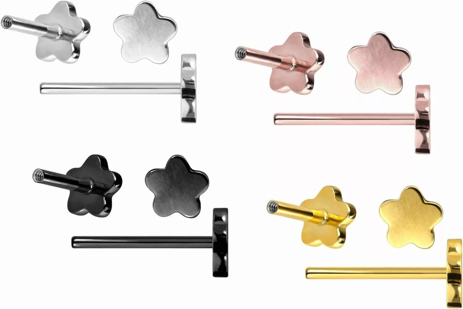 PIERCINGLINE Piercing-Set Titan Labret mit Innengewinde günstig online kaufen
