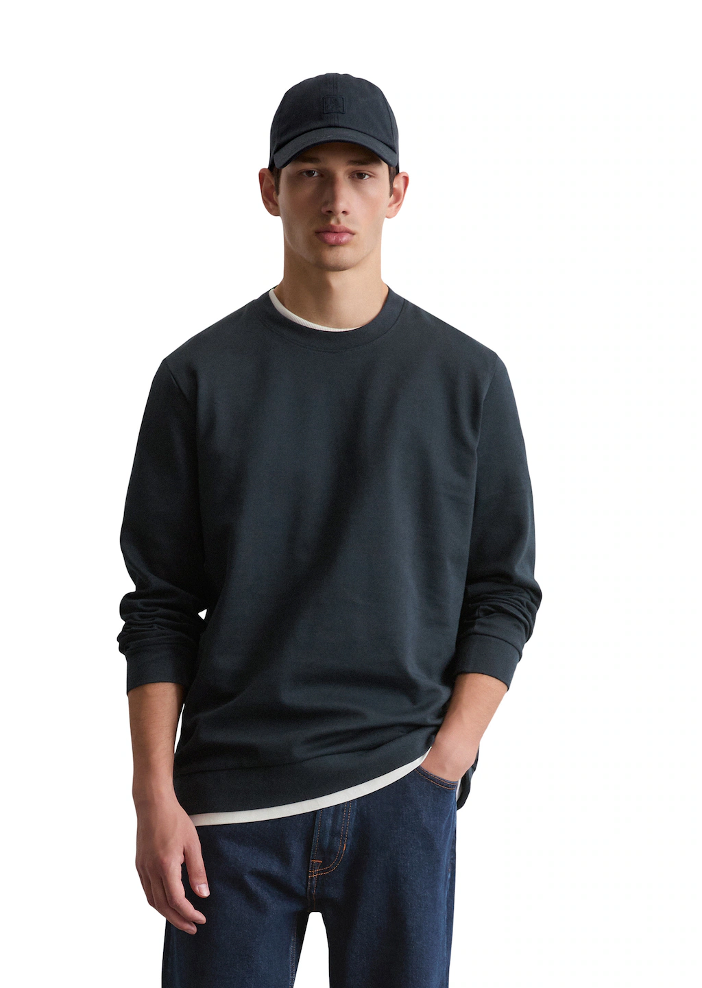 Marc OPolo Sweatshirt "aus elastischem Bio-Baumwoll-Mix" günstig online kaufen