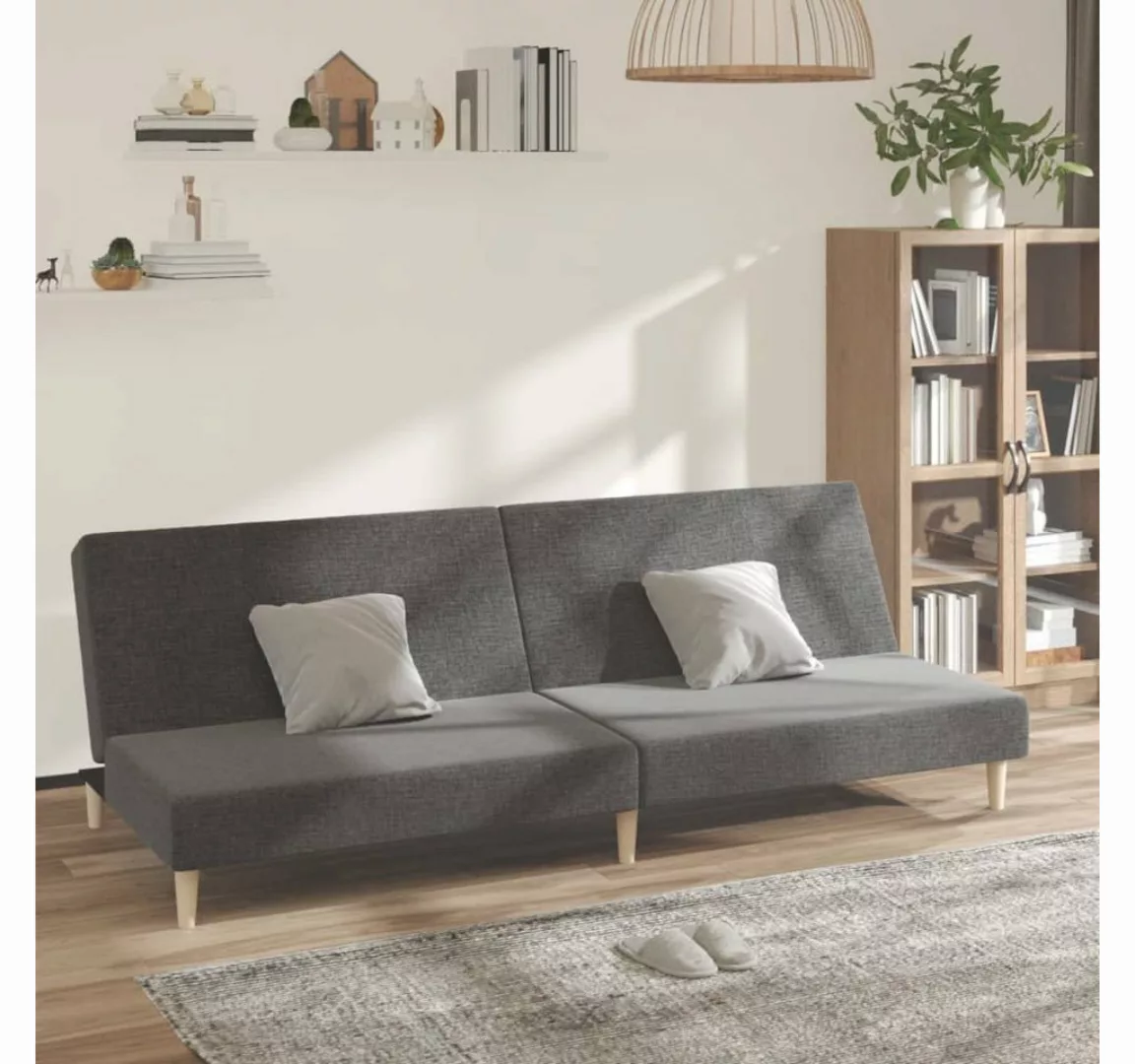 vidaXL Sofa Schlafsofa 2-Sitzer Hellgrau Stoff günstig online kaufen