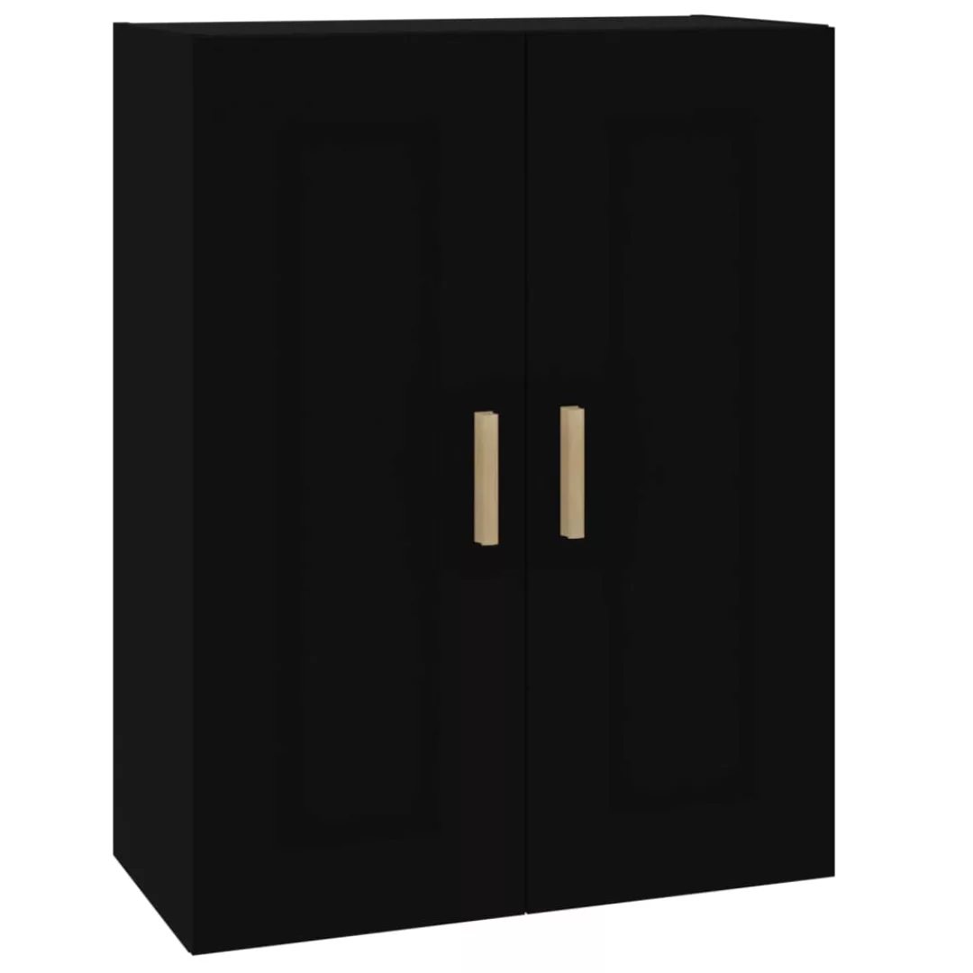 vidaXL Hängeschrank Hängeschrank Wandschrank Schwarz 69,5x32,5x90 cm Spanpl günstig online kaufen