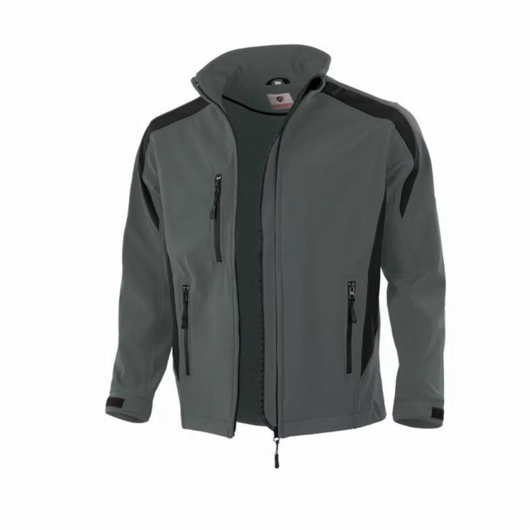 Qualitex Workwear Softshelljacke Softshelljacke grau/schwarz, Gr. XL günstig online kaufen