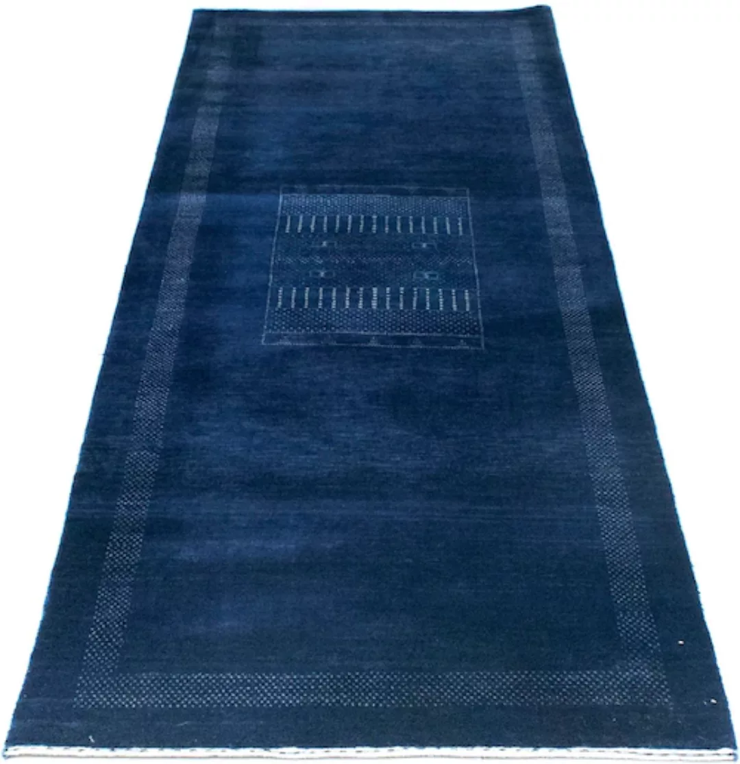 morgenland Wollteppich »Loribaft Teppich handgeknüpft dunkelblau«, rechteck günstig online kaufen