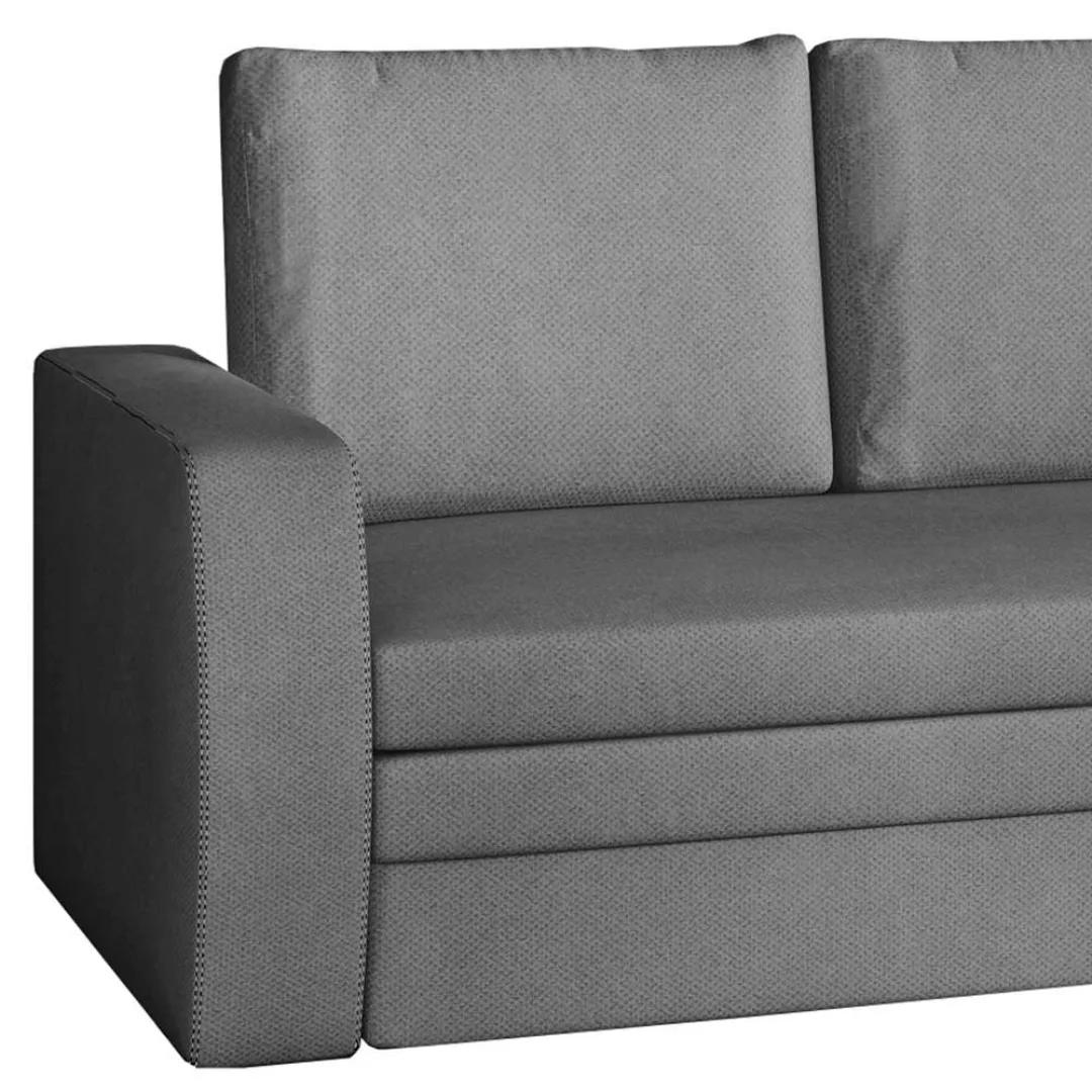 Schlafsofa Sofa in Grau mit Armlehnen günstig online kaufen