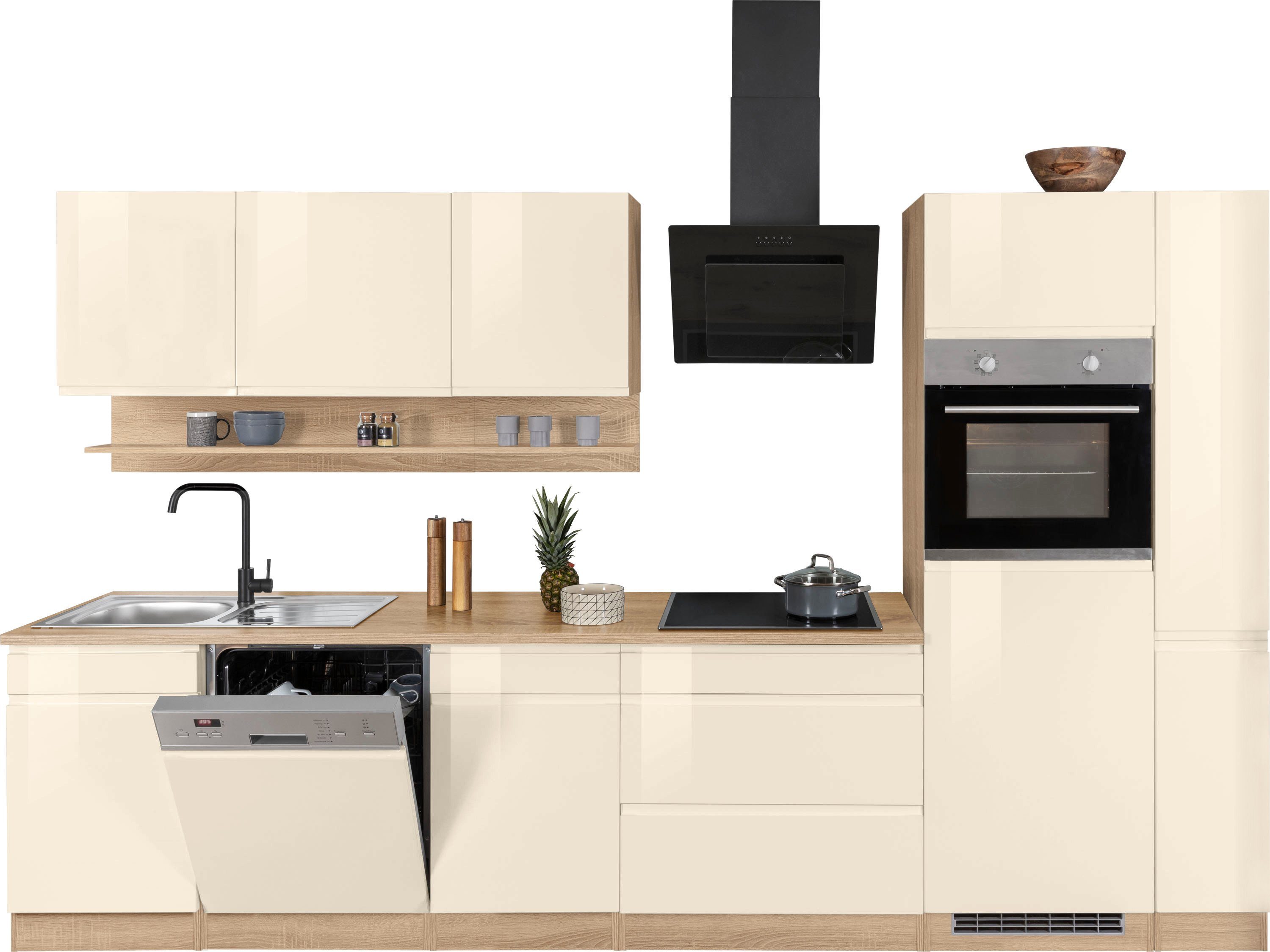 KOCHSTATION Küchenzeile "KS-Virginia", Breite 330 cm, mit E-Geräten günstig online kaufen