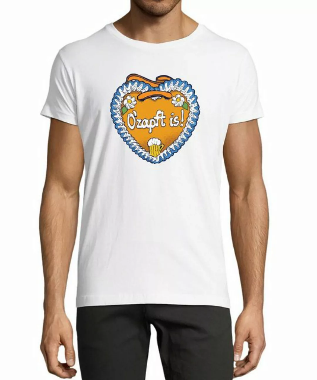 MyDesign24 T-Shirt Herren Fun Print Shirt - Trinkshirt O'Zapft is Baumwolls günstig online kaufen