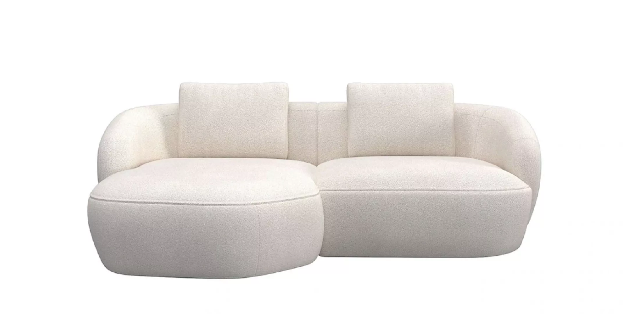 FLEXLUX Wohnlandschaft "Torino, rund, L-Form, Sofa-Ecke mit Recamiere, Long günstig online kaufen