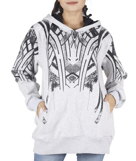 Guru-Shop Langjacke Goa Festival Hoody mit Tribal Print,.. alternative Bekl günstig online kaufen