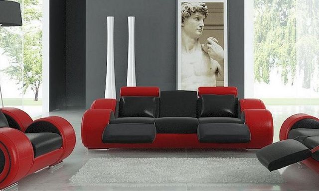 JVmoebel Sofa Luxus Wohnlandschaft 3-Sitzer Ledersofa Modern Neu, Made in E günstig online kaufen