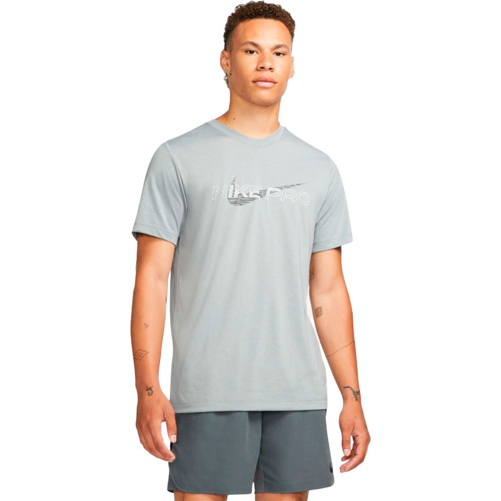 Nike Pro Dri Fit Graphic Kurzärmeliges T-shirt XL Particle Grey günstig online kaufen
