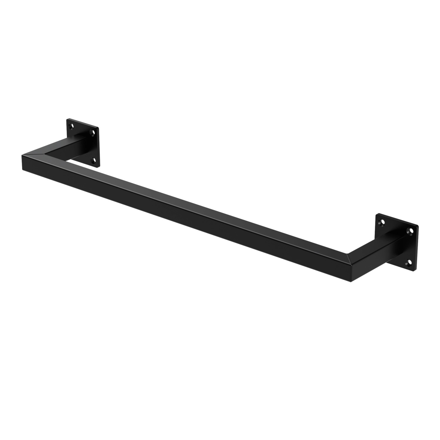 ML-Design Kleiderstange Rechteck für Wand T12cm x B60cm Schwarz aus Stahl U günstig online kaufen