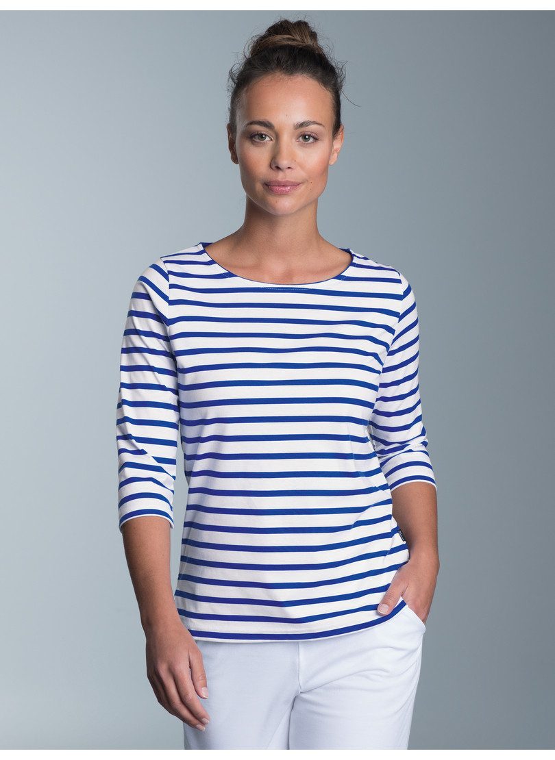 Trigema Longsleeve "TRIGEMA Dreiviertelarm Shirt mit Ringelmuster", (1 tlg. günstig online kaufen