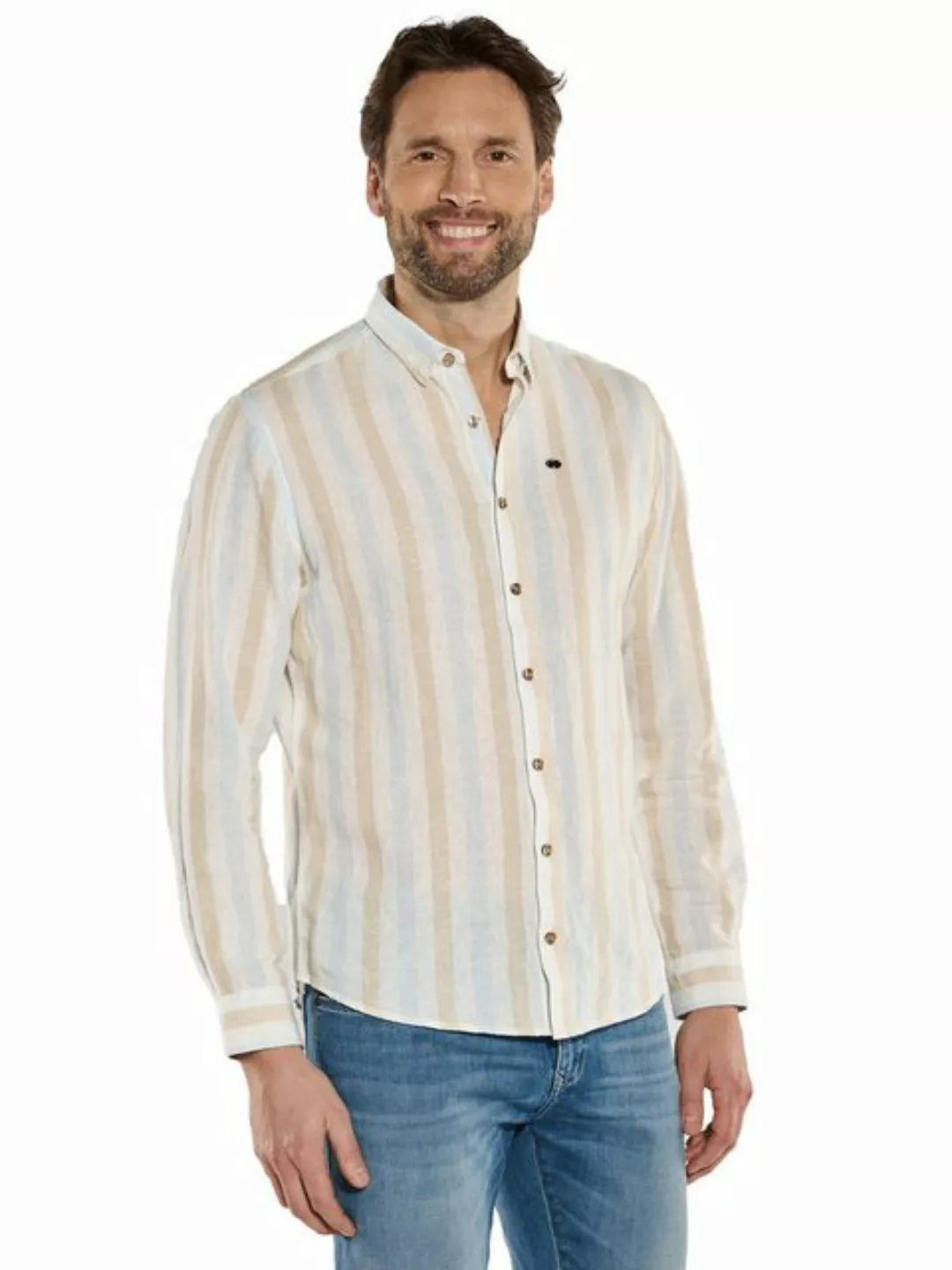 Engbers Langarmhemd Langarm-Hemd mit Leinenanteil günstig online kaufen