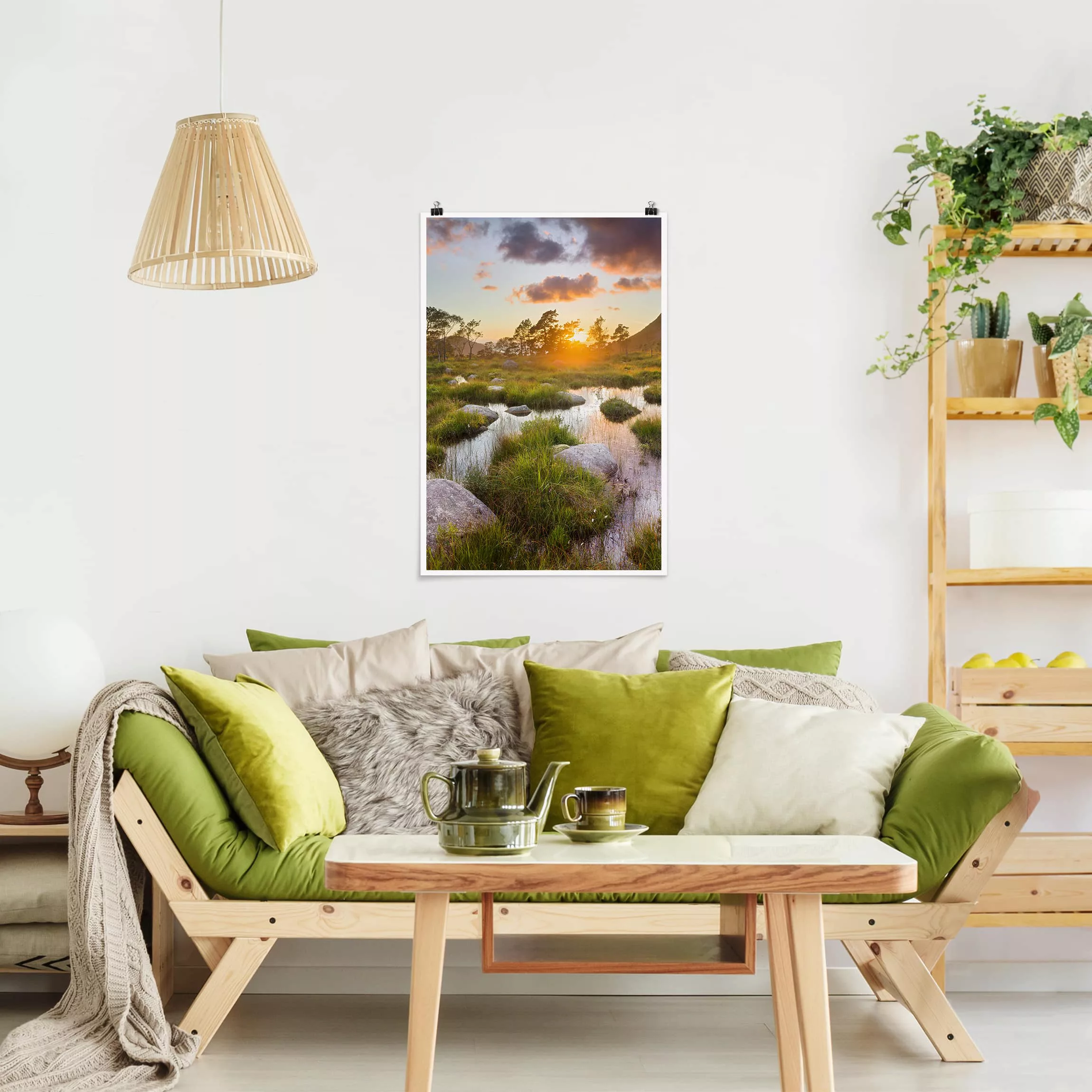 Poster Natur & Landschaft - Hochformat Tverrdalsbekken in Norwegen günstig online kaufen