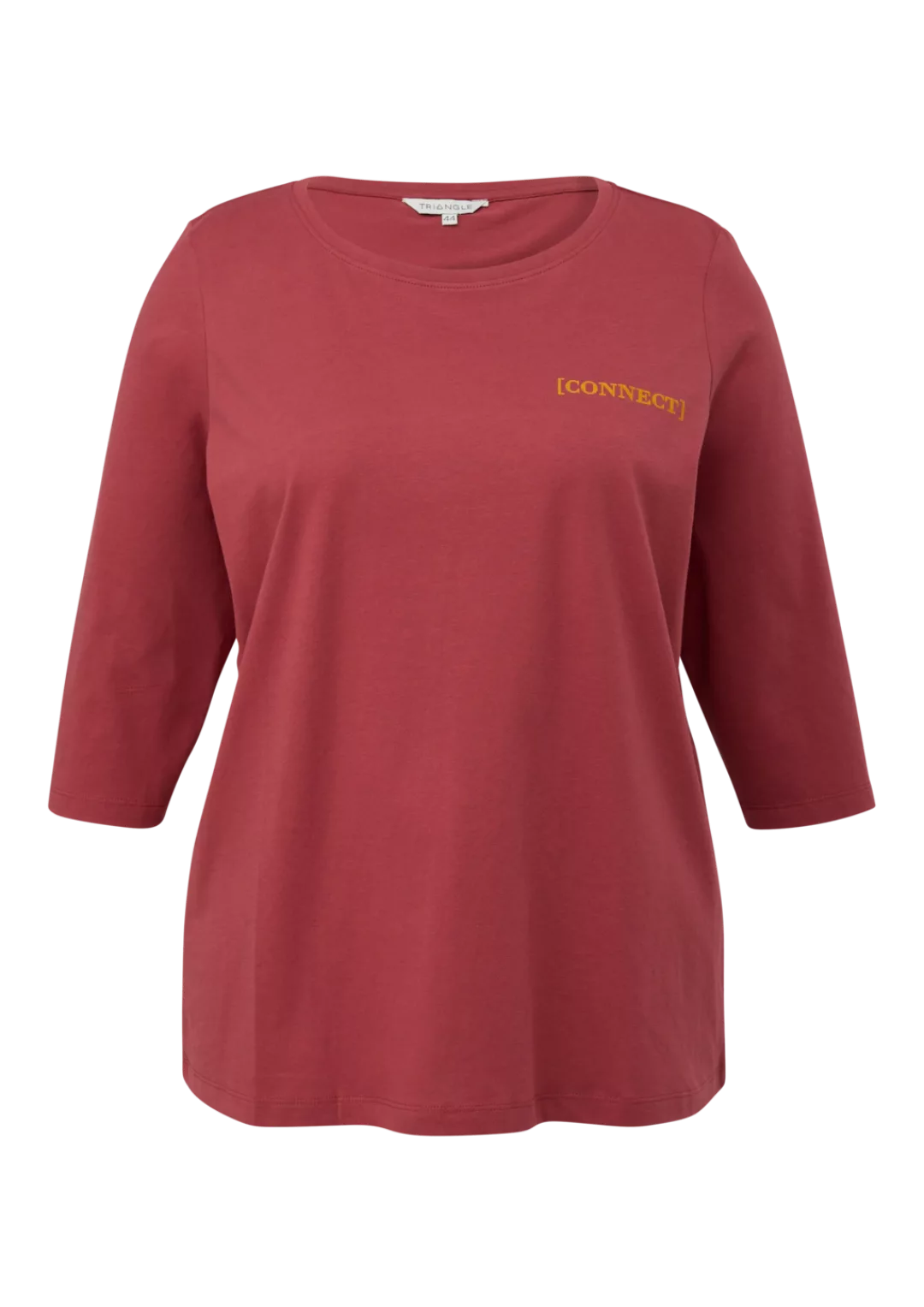 TRIANGLE 3/4-Arm-Shirt Longsleeve mit Flockprint-Detail günstig online kaufen