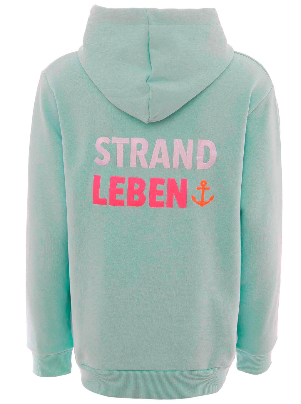 Zwillingsherz Sweatshirt, mit neonfarbenen Kordeln und aufgesticktem "Stran günstig online kaufen