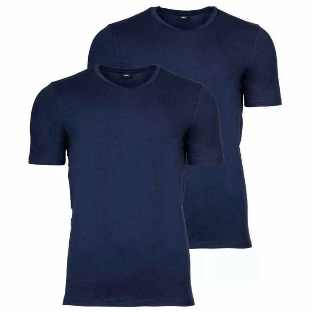 s.Oliver T-Shirt Herren T-Shirt, 2er Pack - Basic, V-Ausschnitt günstig online kaufen