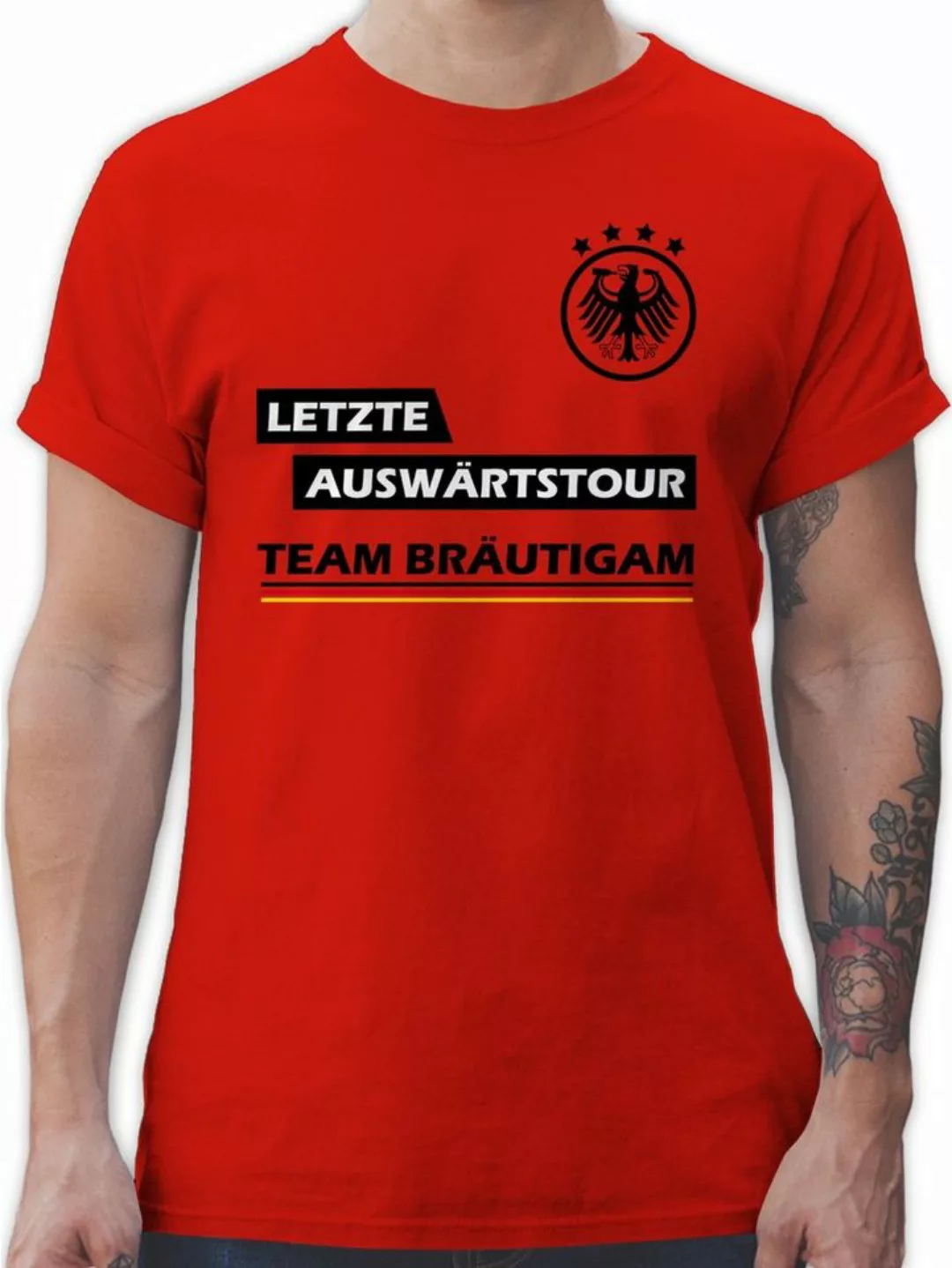 Shirtracer T-Shirt Letzte Auswärtstour Team Bräutigam JGA Männer günstig online kaufen