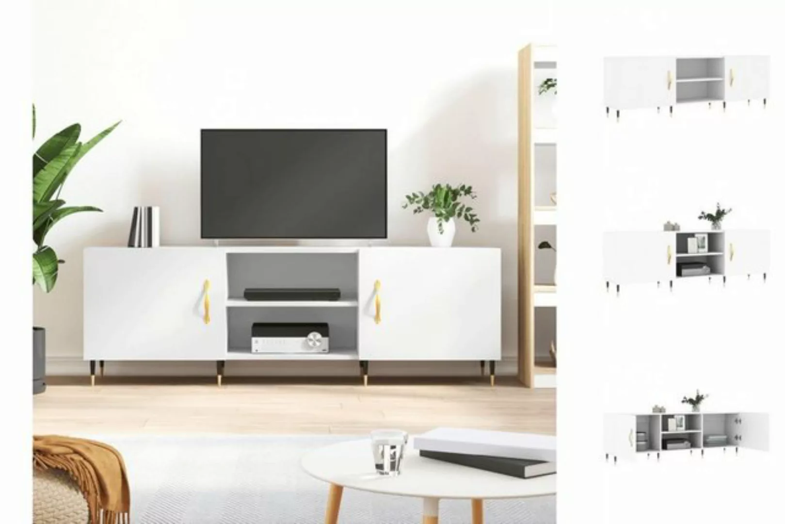 vidaXL TV-Schrank TV-Schrank Weiß 150x30x50 cm Holzwerkstoff günstig online kaufen