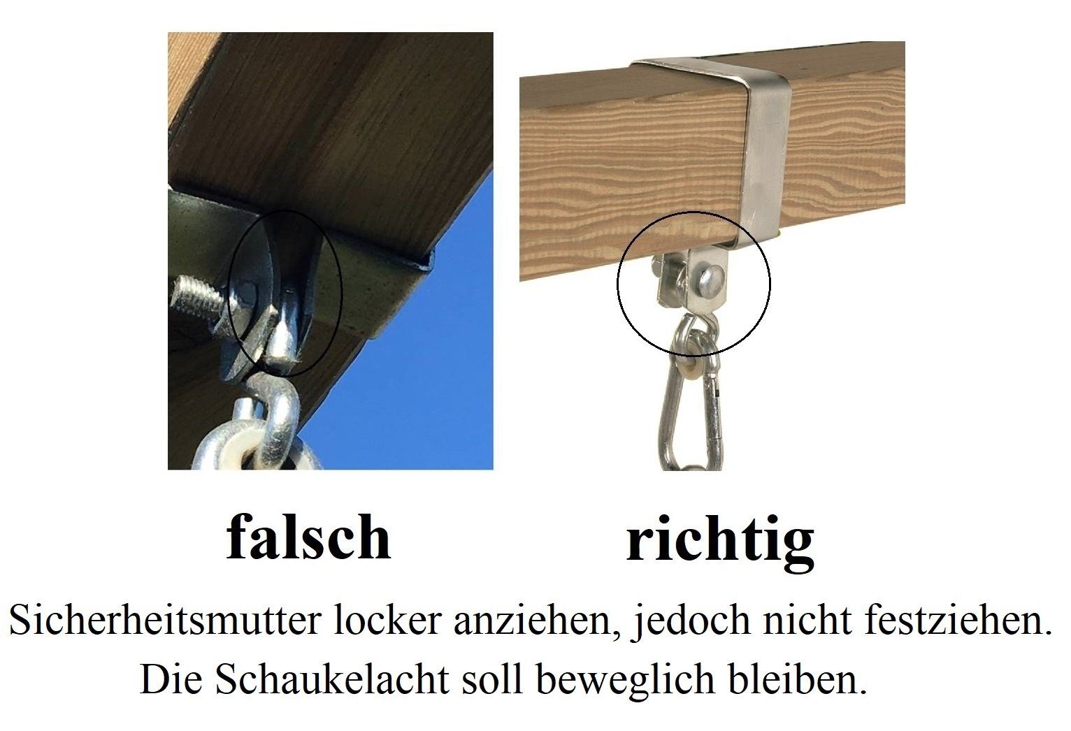 Gartenwelt Riegelsberger Schaukelhaken Vierkant Schaukelschelle 90x90 günstig online kaufen