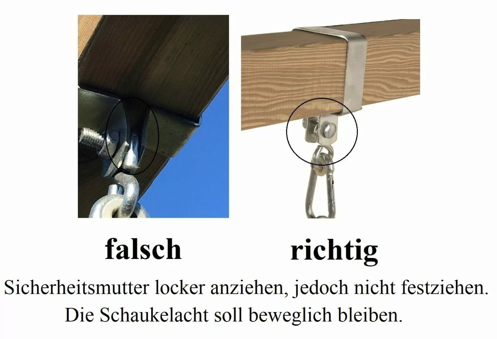Gartenwelt Riegelsberger Schaukelhaken Vierkant Schaukelschelle 90x90 günstig online kaufen