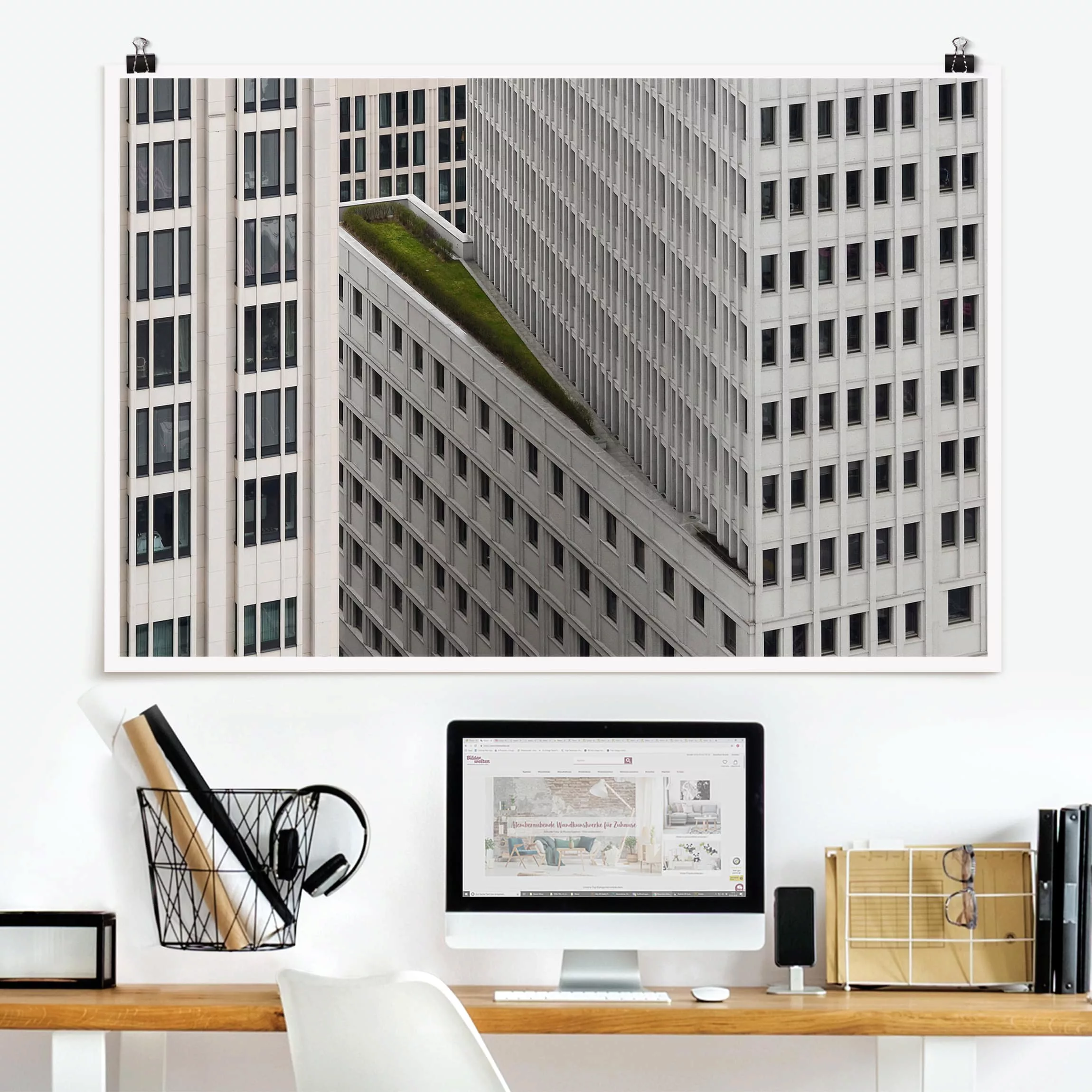 Poster Architektur & Skyline - Querformat Das grüne Element günstig online kaufen