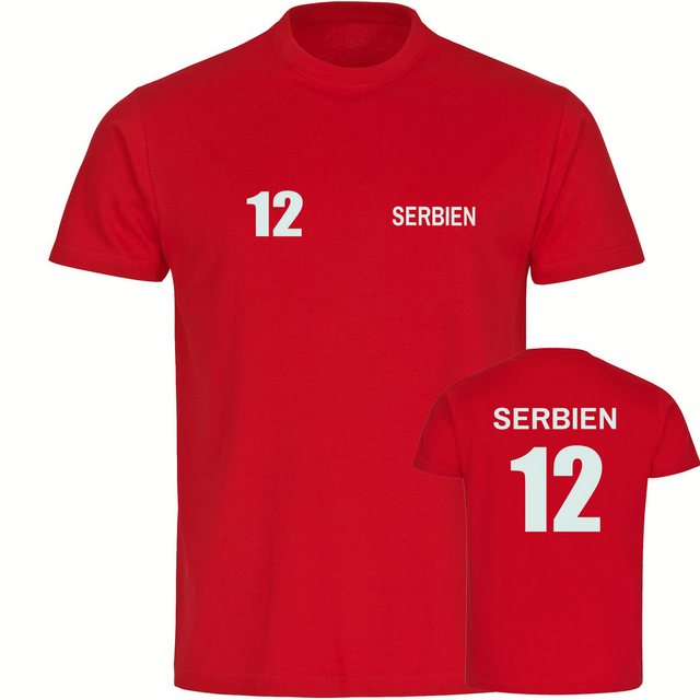 multifanshop T-Shirt Herren Serbien - Trikot 12 - Männer günstig online kaufen