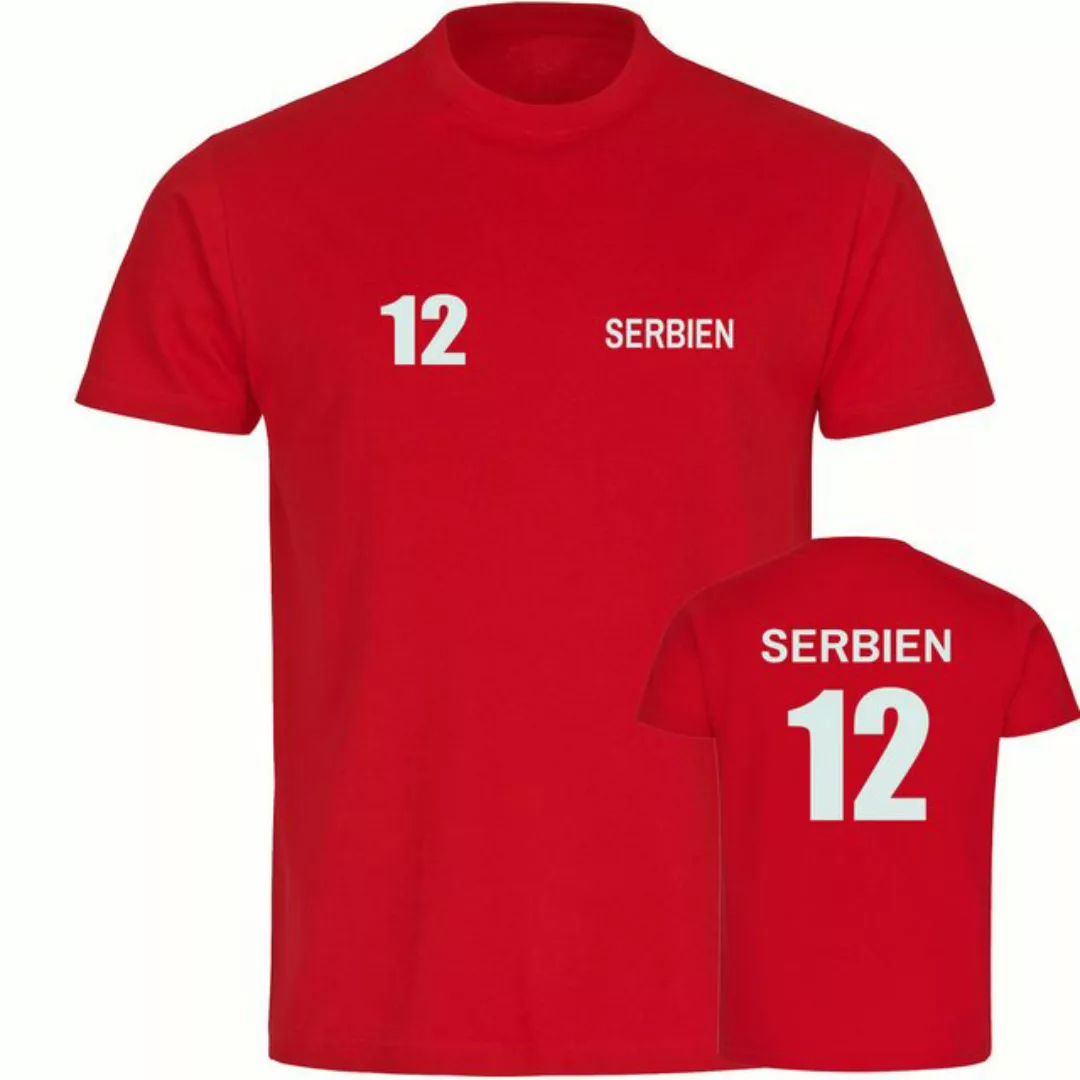 multifanshop T-Shirt Herren Serbien - Trikot 12 - Männer günstig online kaufen