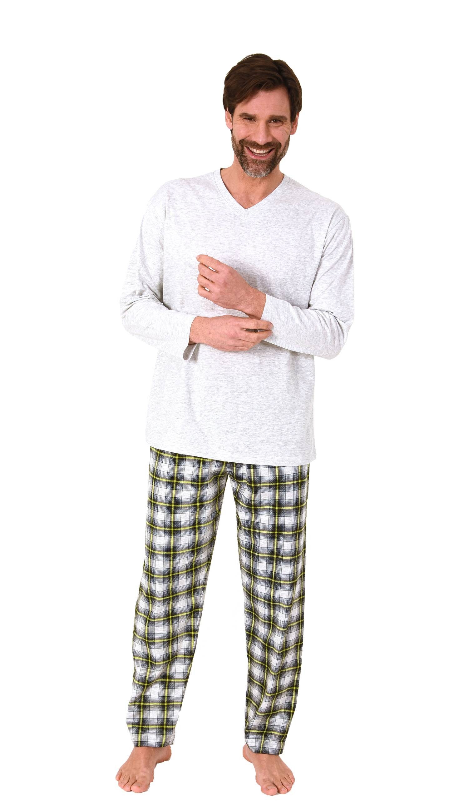 Normann Pyjama Normann Herren Schlafanzug lang günstig online kaufen