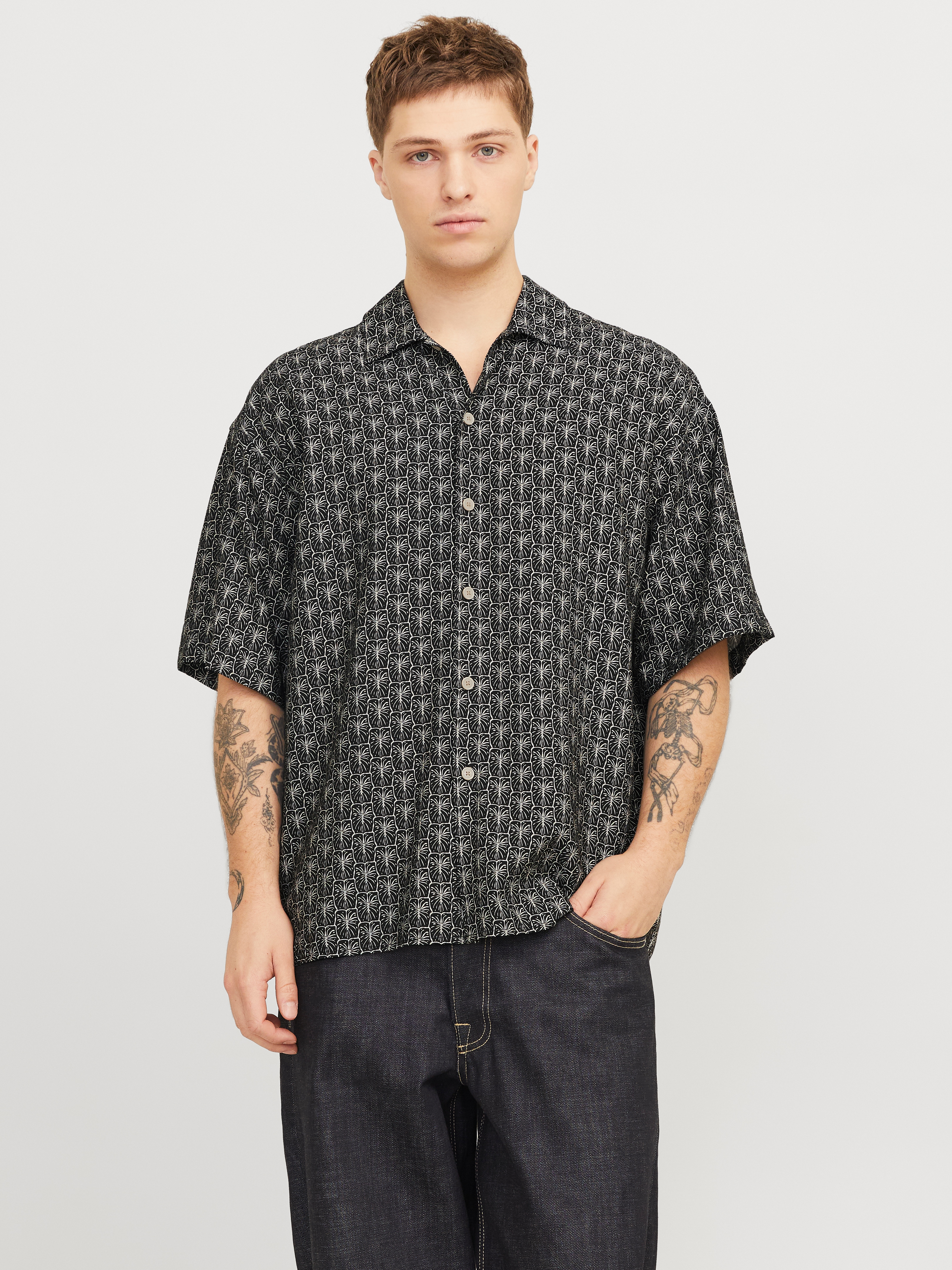 Jack & Jones Kurzarmhemd "JORMARSHALL ISLINGTON AOP SHIRT SS SN" günstig online kaufen