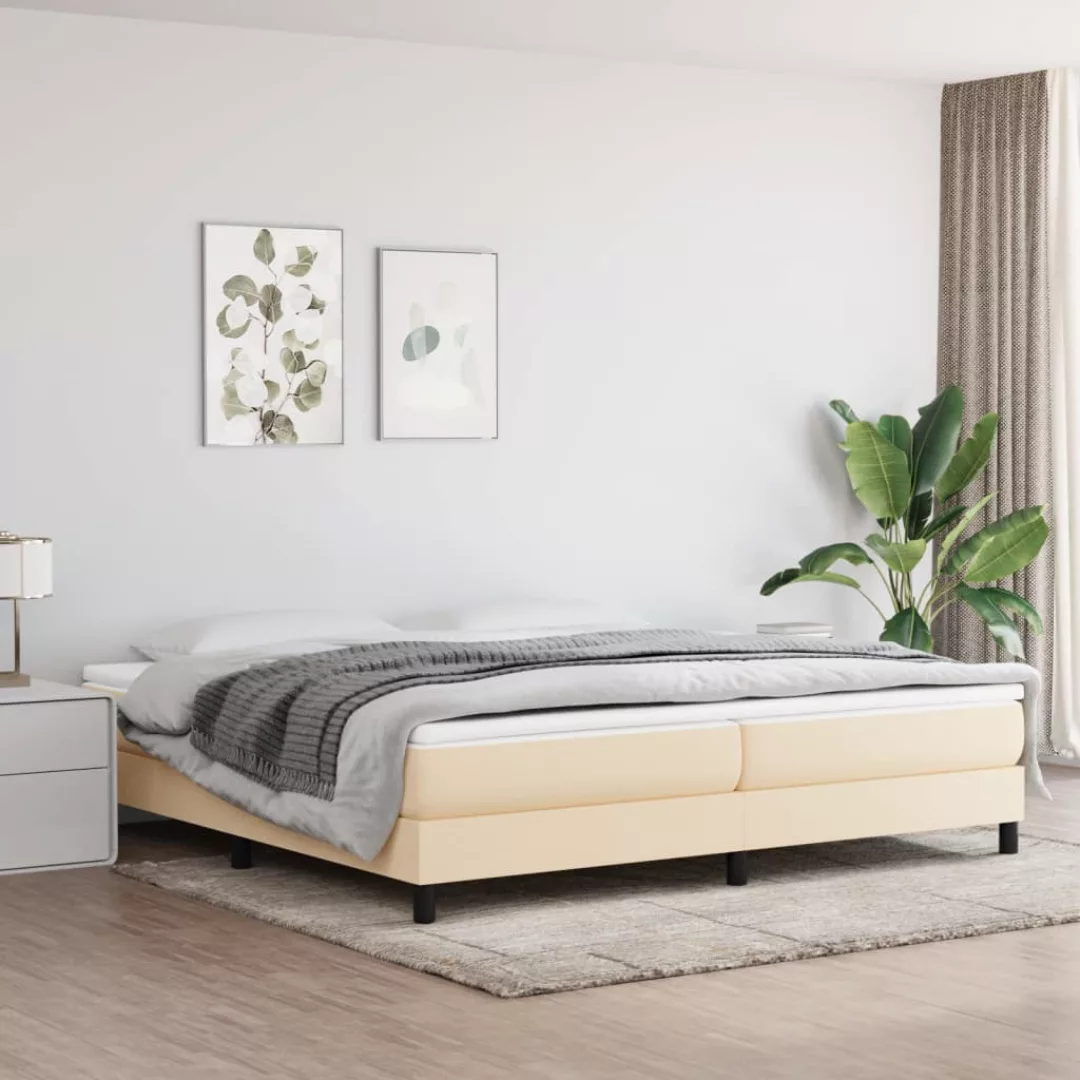 Vidaxl Boxspringbett Creme 200x200 Cm Stoff günstig online kaufen