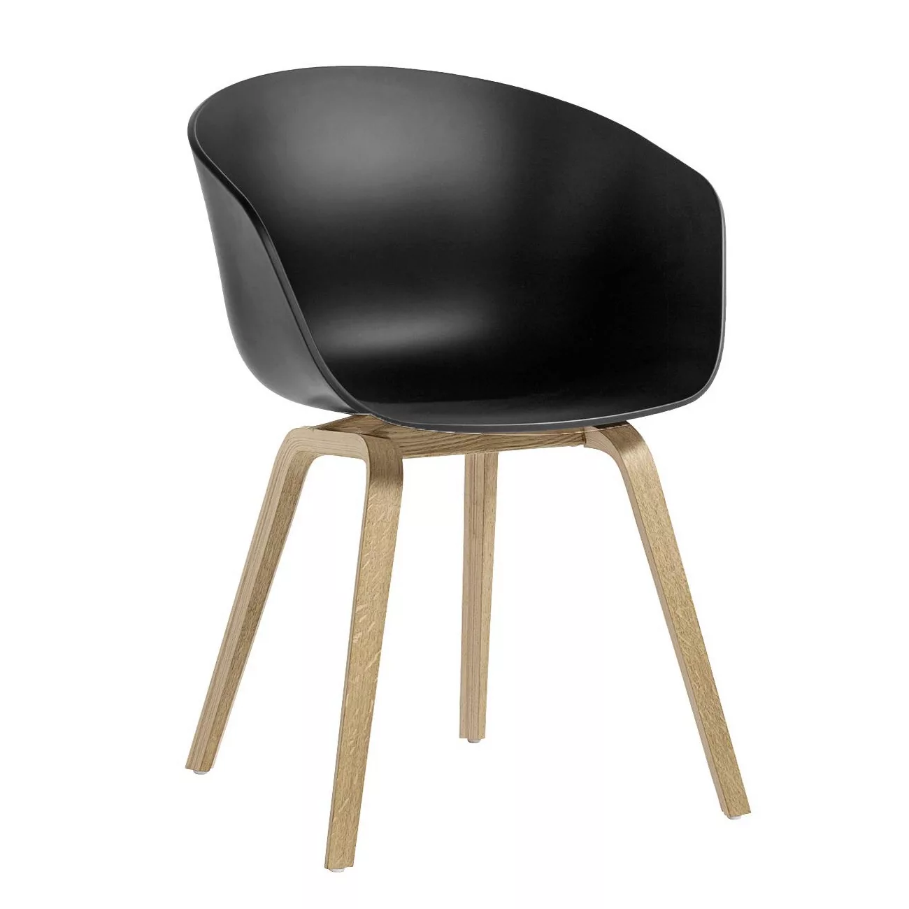 HAY - About a Chair AAC 22 Armlehnstuhl Eiche geseift - soft schwarz/Sitzsc günstig online kaufen