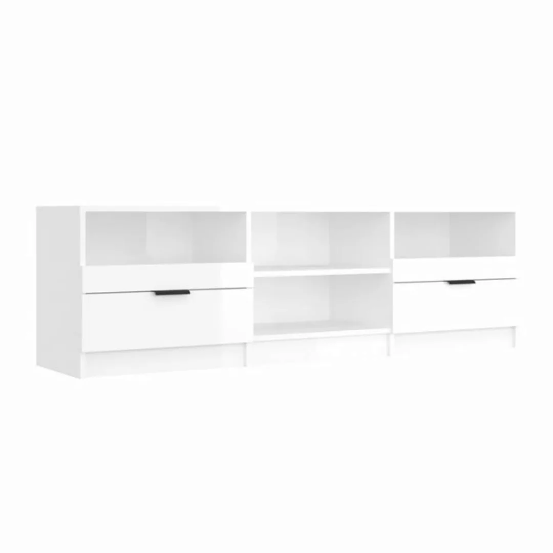 vidaXL TV-Schrank TV-Schrank Hochglanz-Weiß 150x33,5x45 cm Spanplatte Lowbo günstig online kaufen