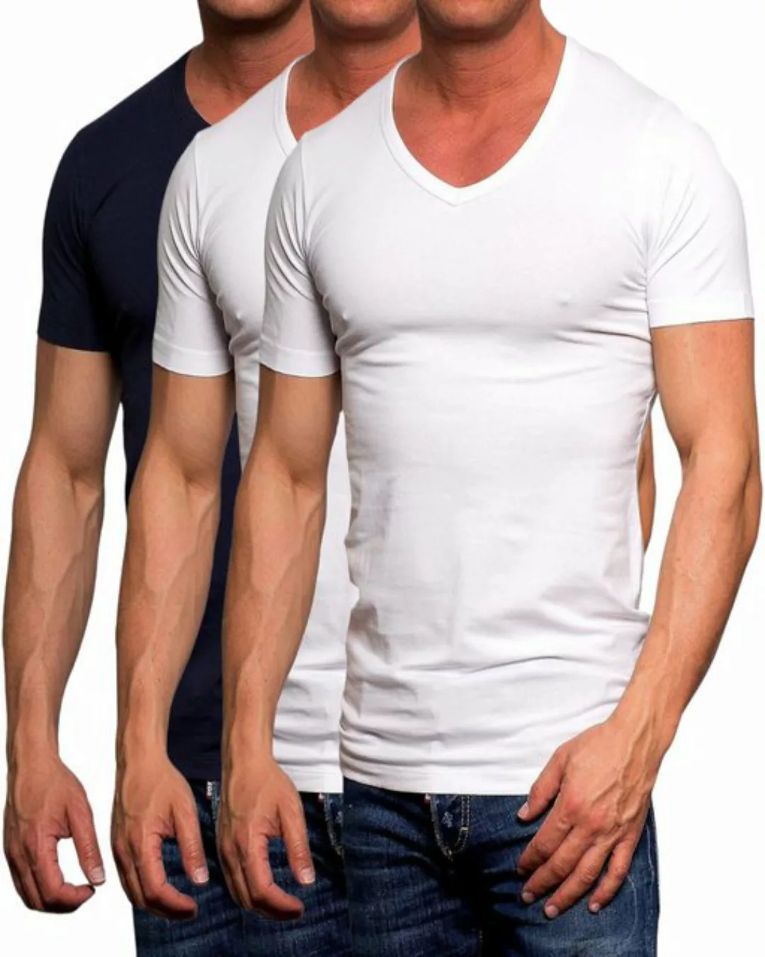 Jack & Jones T-Shirt (Spar Set, 3er-Pack) in Unifarben günstig online kaufen