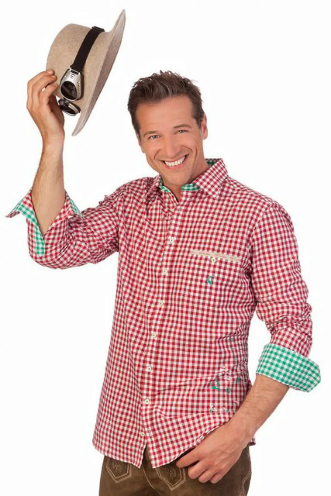orbis Trachtenhemd Trachtenhemd - BOCKIG - rot, apfelgrün günstig online kaufen