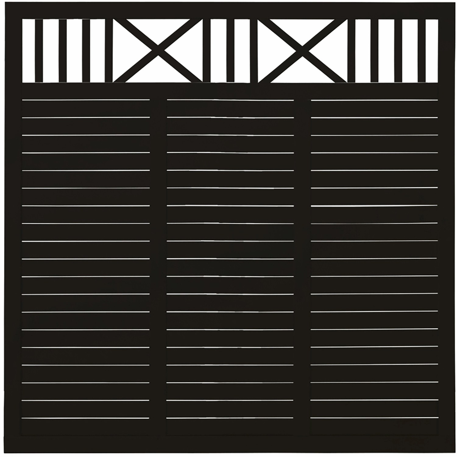 Plus Holz Sichtschutzzaun Nostalgi Nadelholz Schwarz 180 cm x 180 cm günstig online kaufen