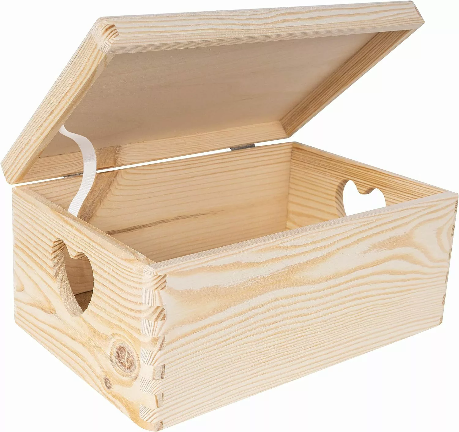 Creative Deco Aufbewahrungsbox Holzkiste mit Deckel günstig online kaufen