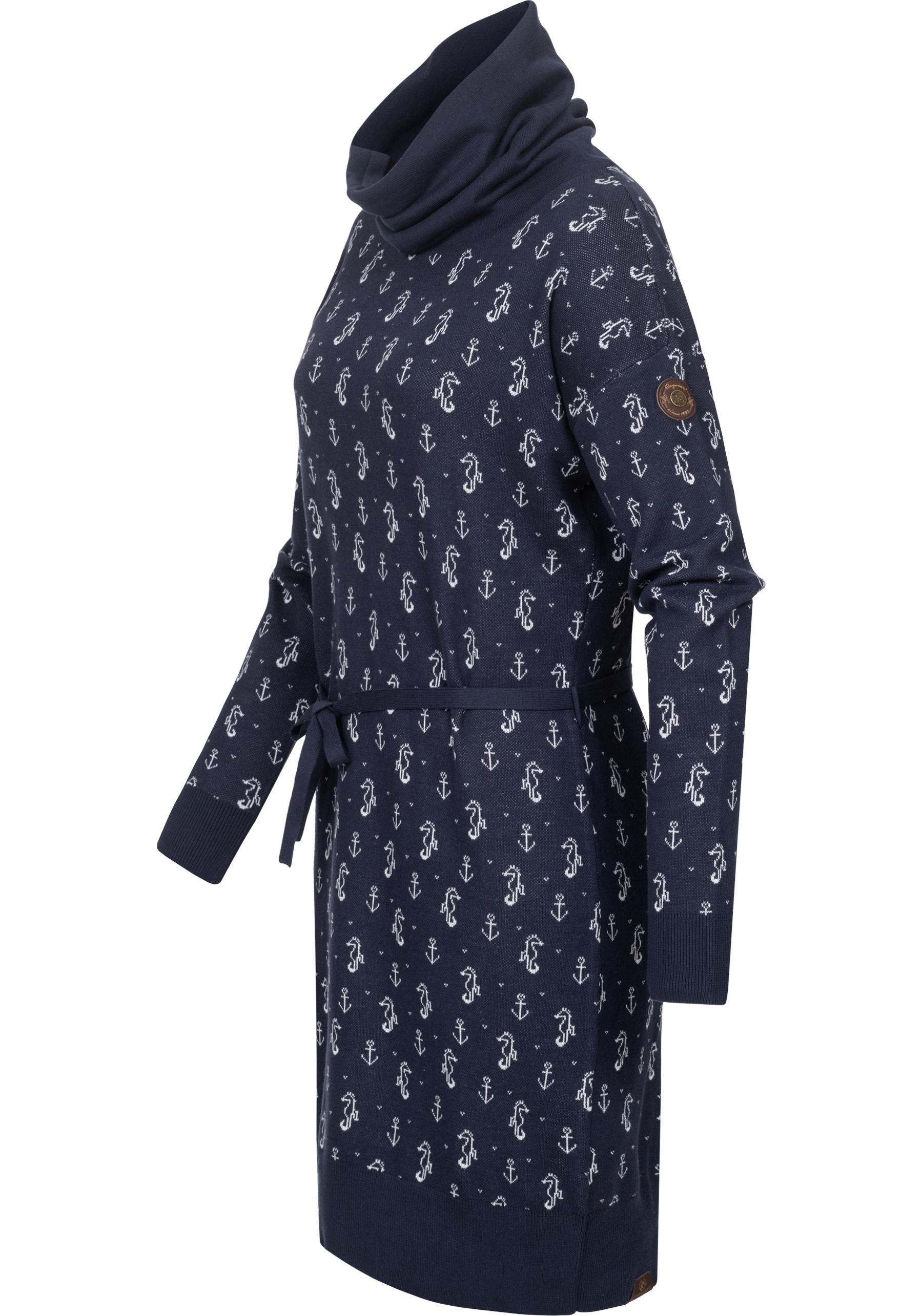 Ragwear Sweatkleid "Babett Dress Marina", verspieltes Winterkleid mit Rollk günstig online kaufen