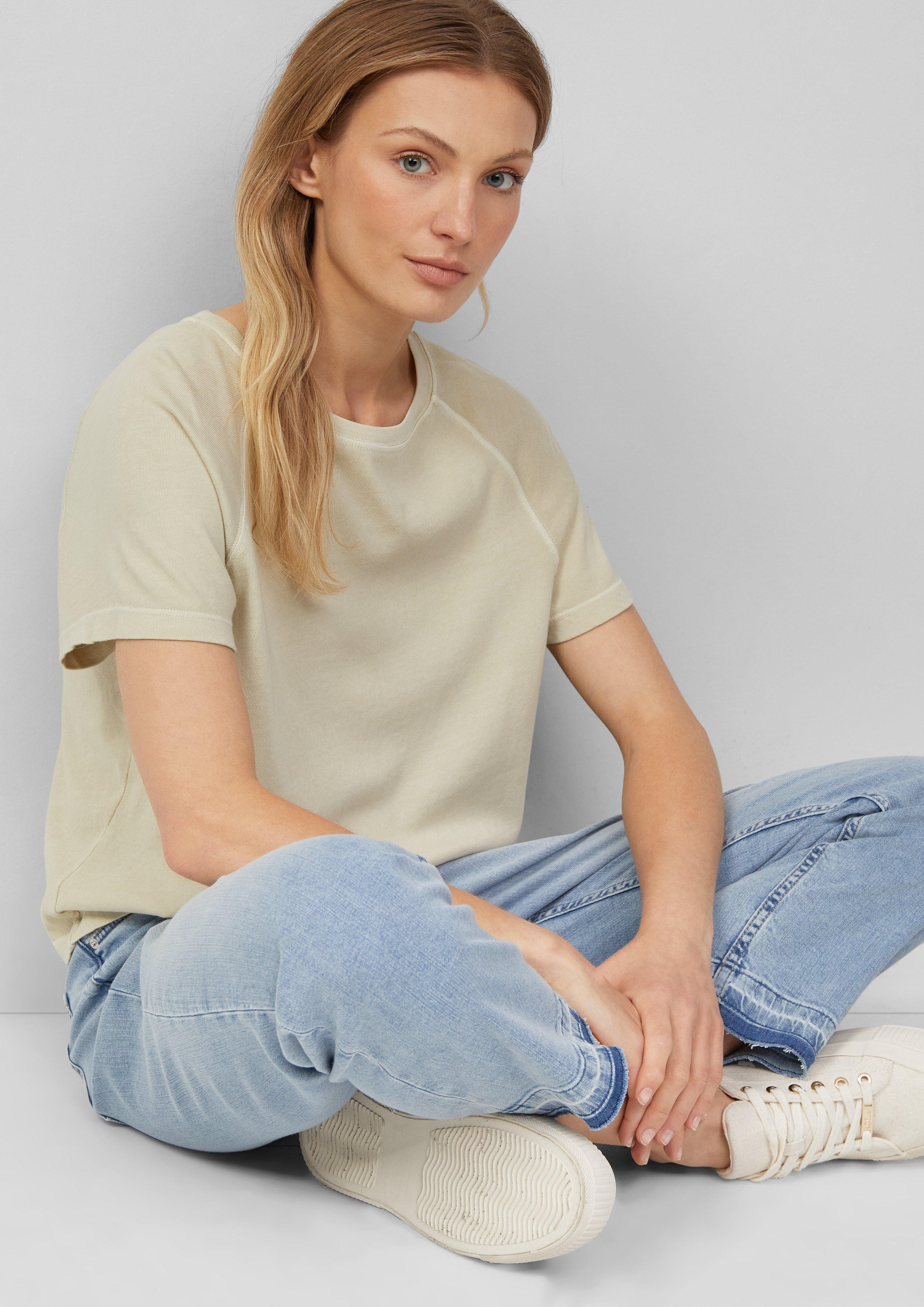s.Oliver Kurzarmshirt Baumwoll-T-Shirt im Relaxed Fit günstig online kaufen
