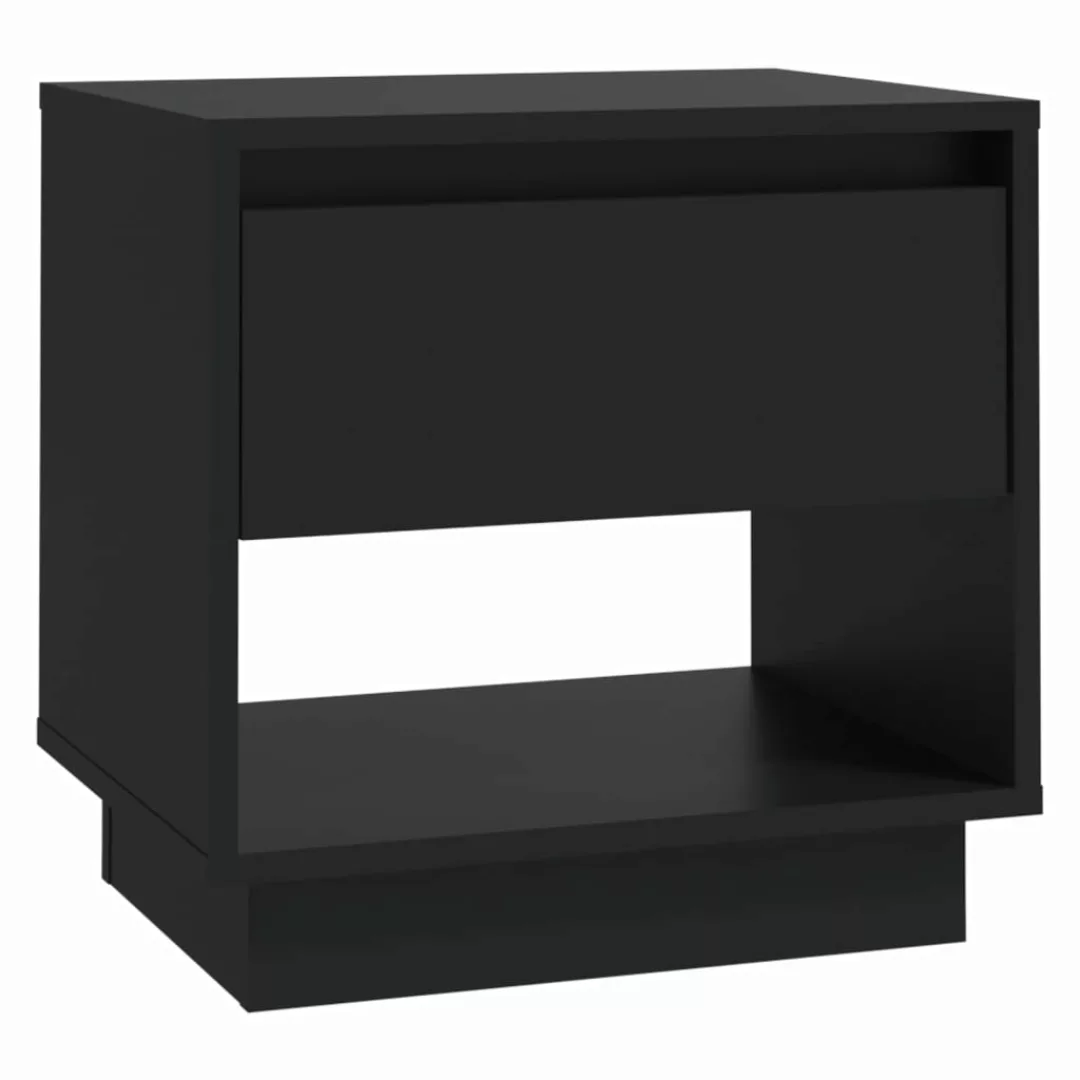 Nachttisch Schwarz 45x34x44 Cm Spanplatte günstig online kaufen