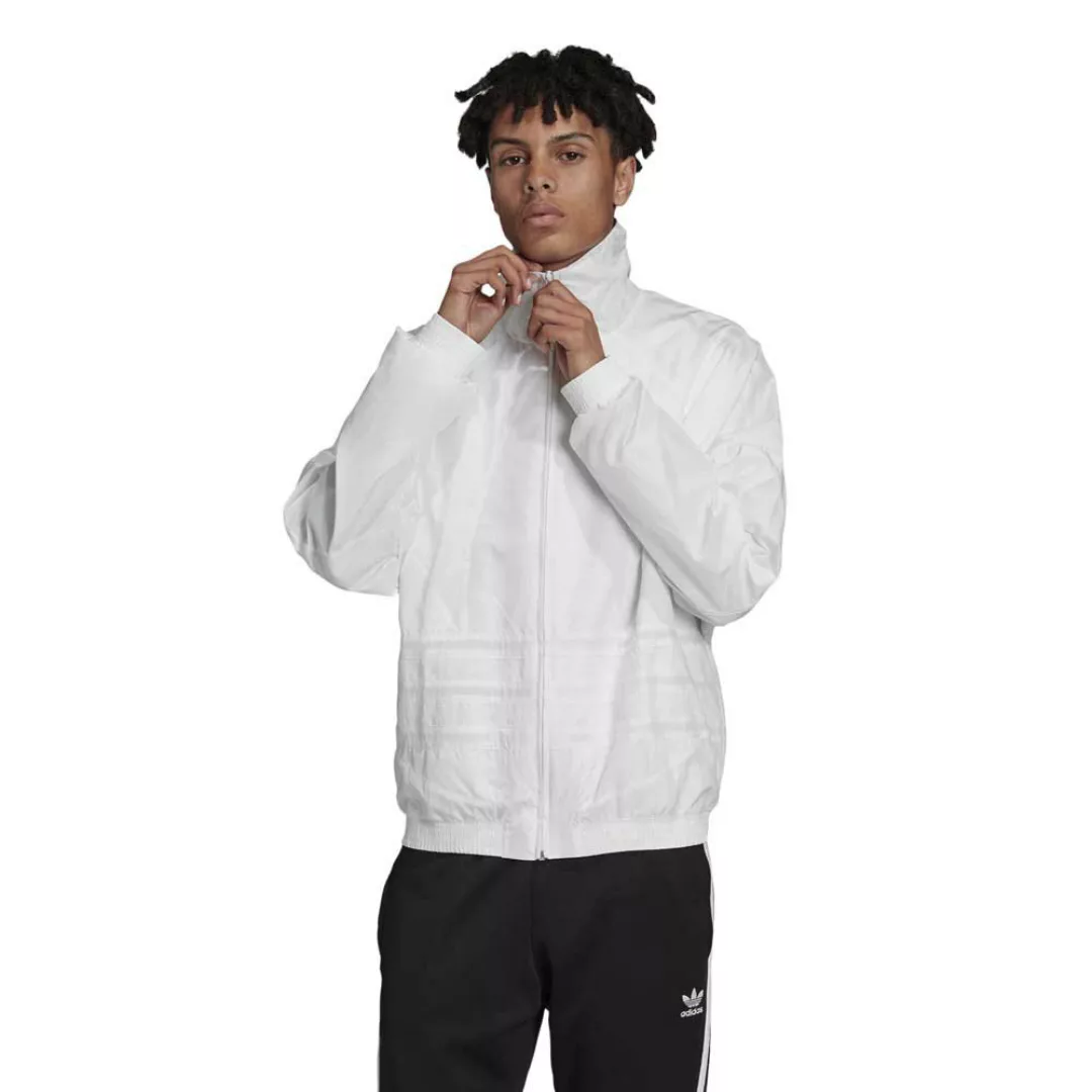 Adidas Originals Big Trefoil Track Sweatshirt Mit Reißverschluss L White günstig online kaufen