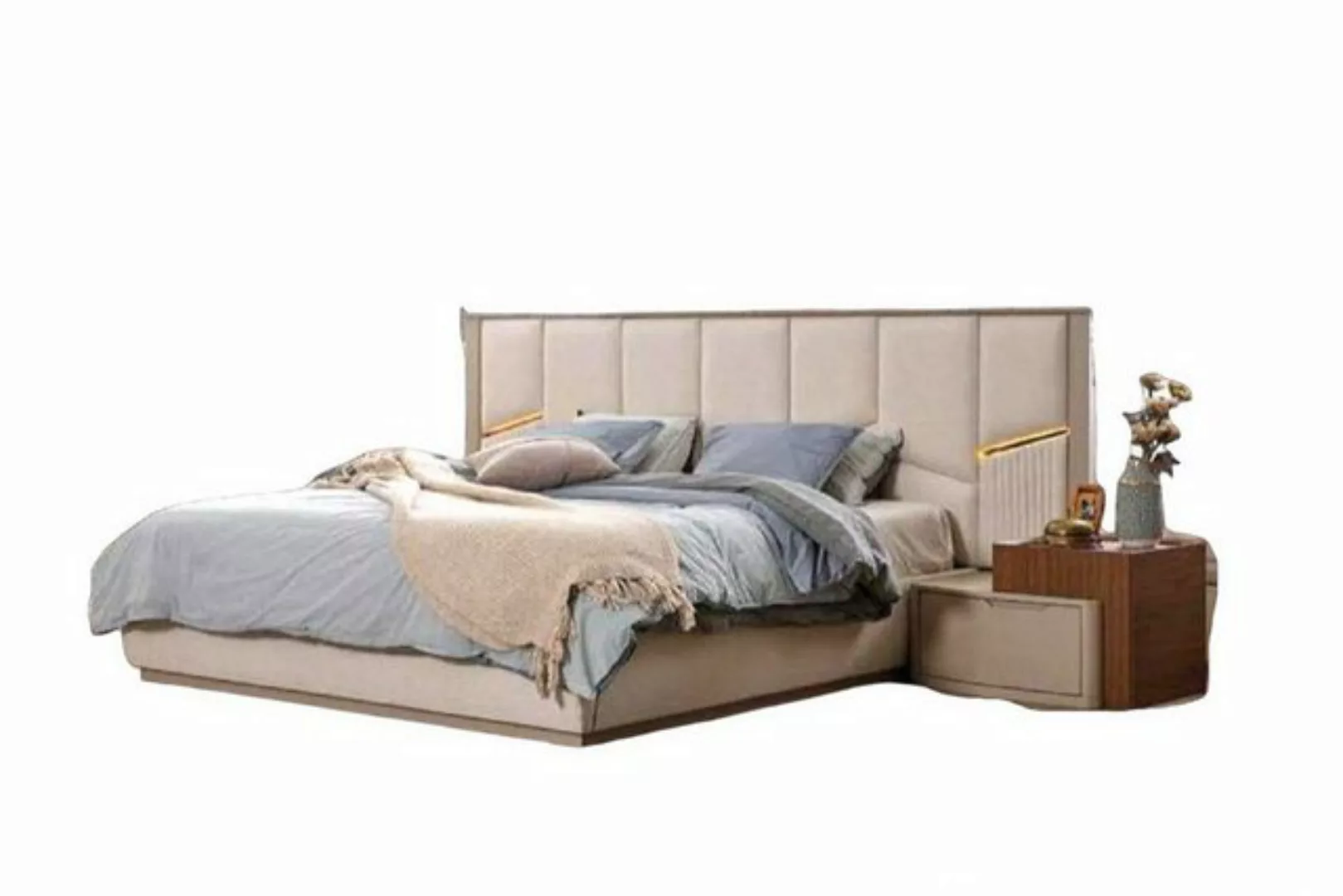 JVmoebel Bett Exklusives Doppelbett Polsterbetten Schlafzimmer Moderne Einr günstig online kaufen